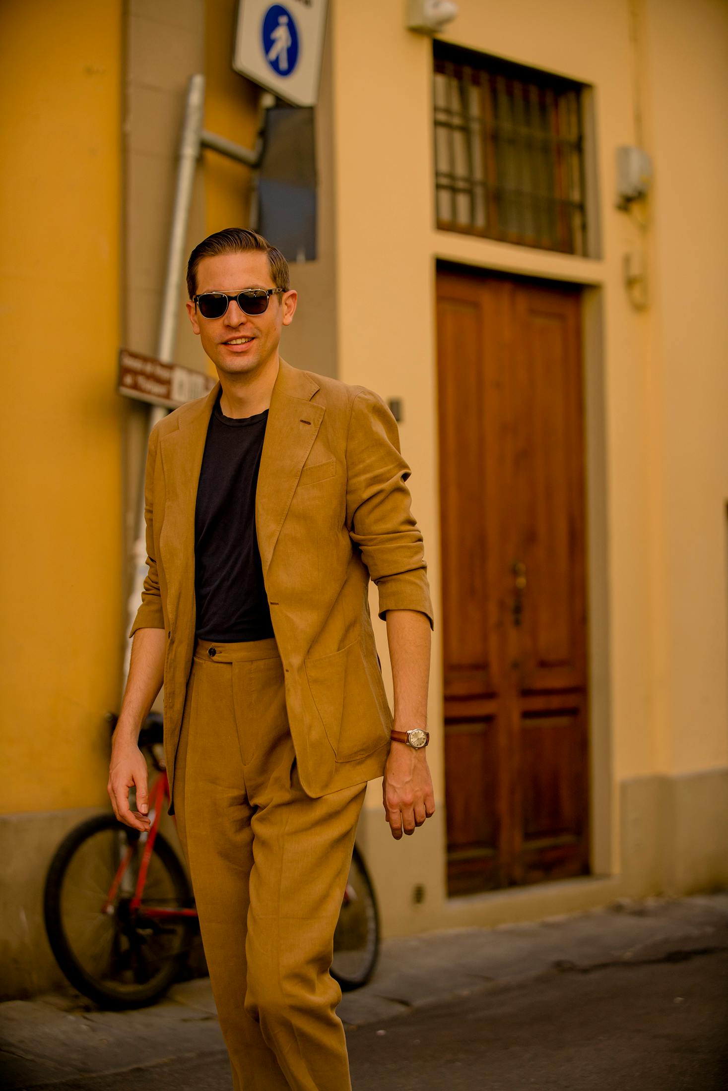 Man walking down the street