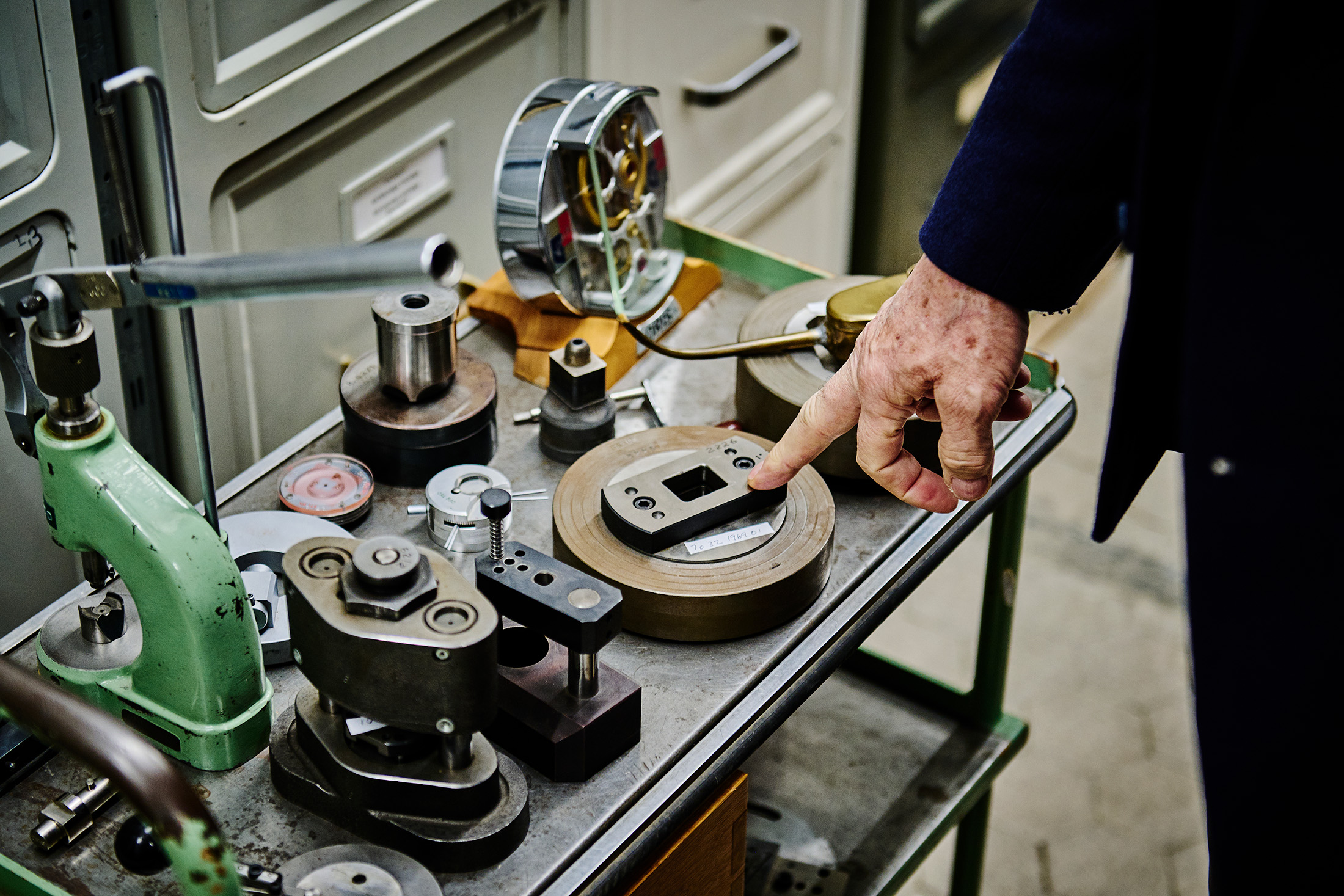Old watchmaking equipment at Oris