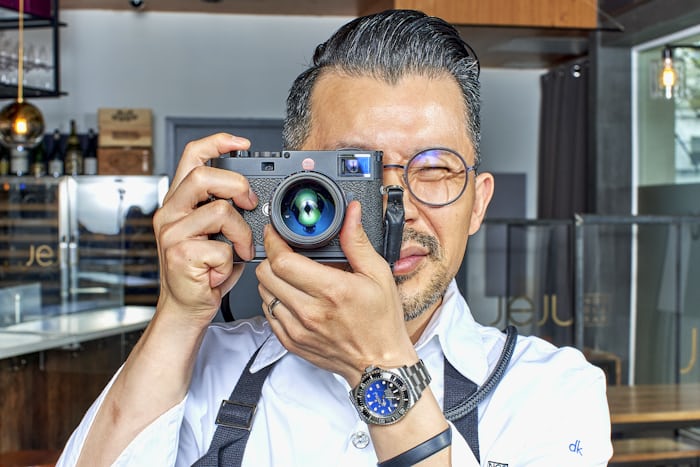 Chef Kim with his Leica Camera