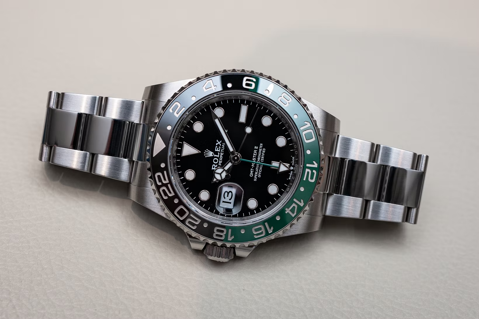 Rolex GMT Master II Green and Black Lefty