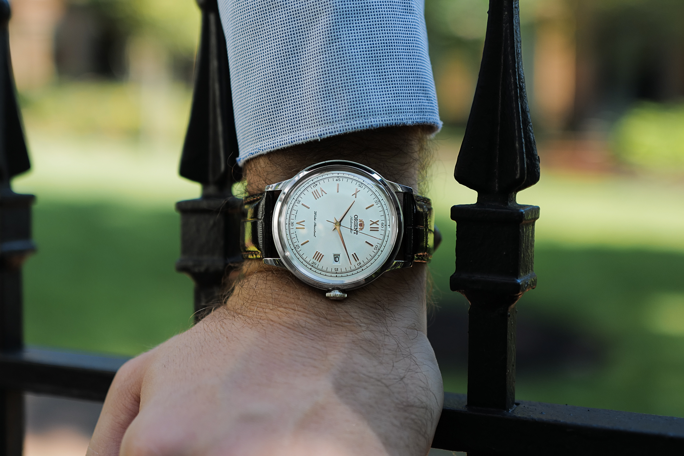 オリエントバンビーノ38ミリシルバーダイヤル - 腕時計(アナログ)