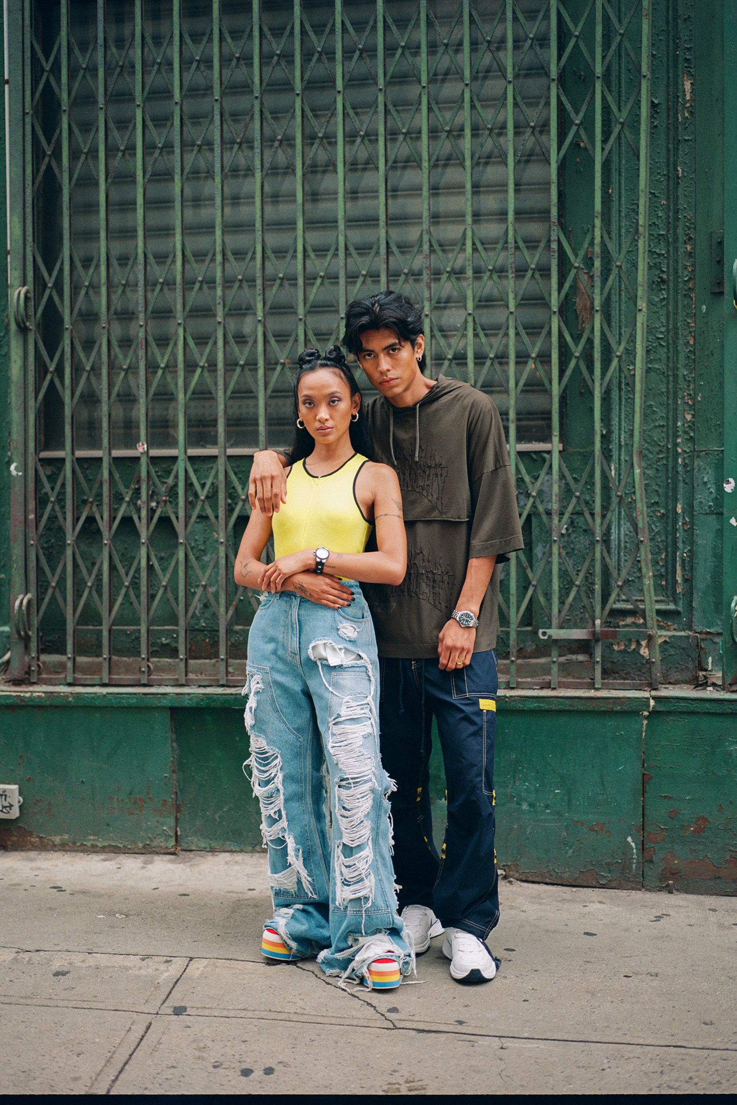 Models posing together.