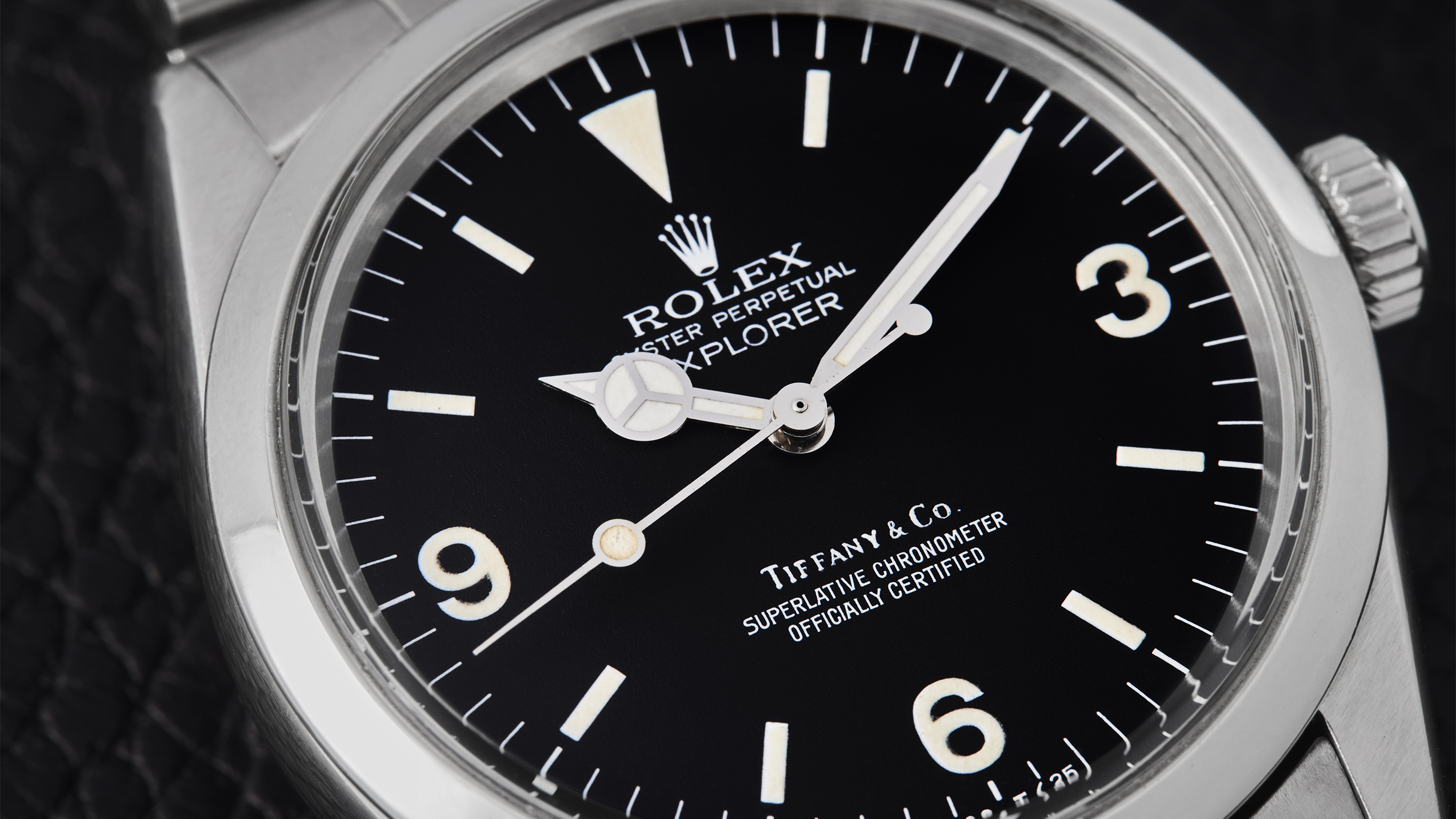 A vintage Rolex Explorer retailed by Tiffany & Co.