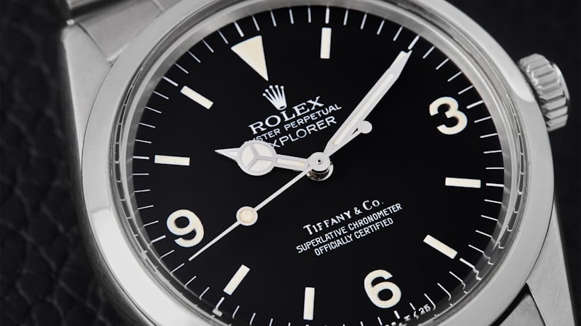 A vintage Rolex Explorer retailed by Tiffany & Co.
