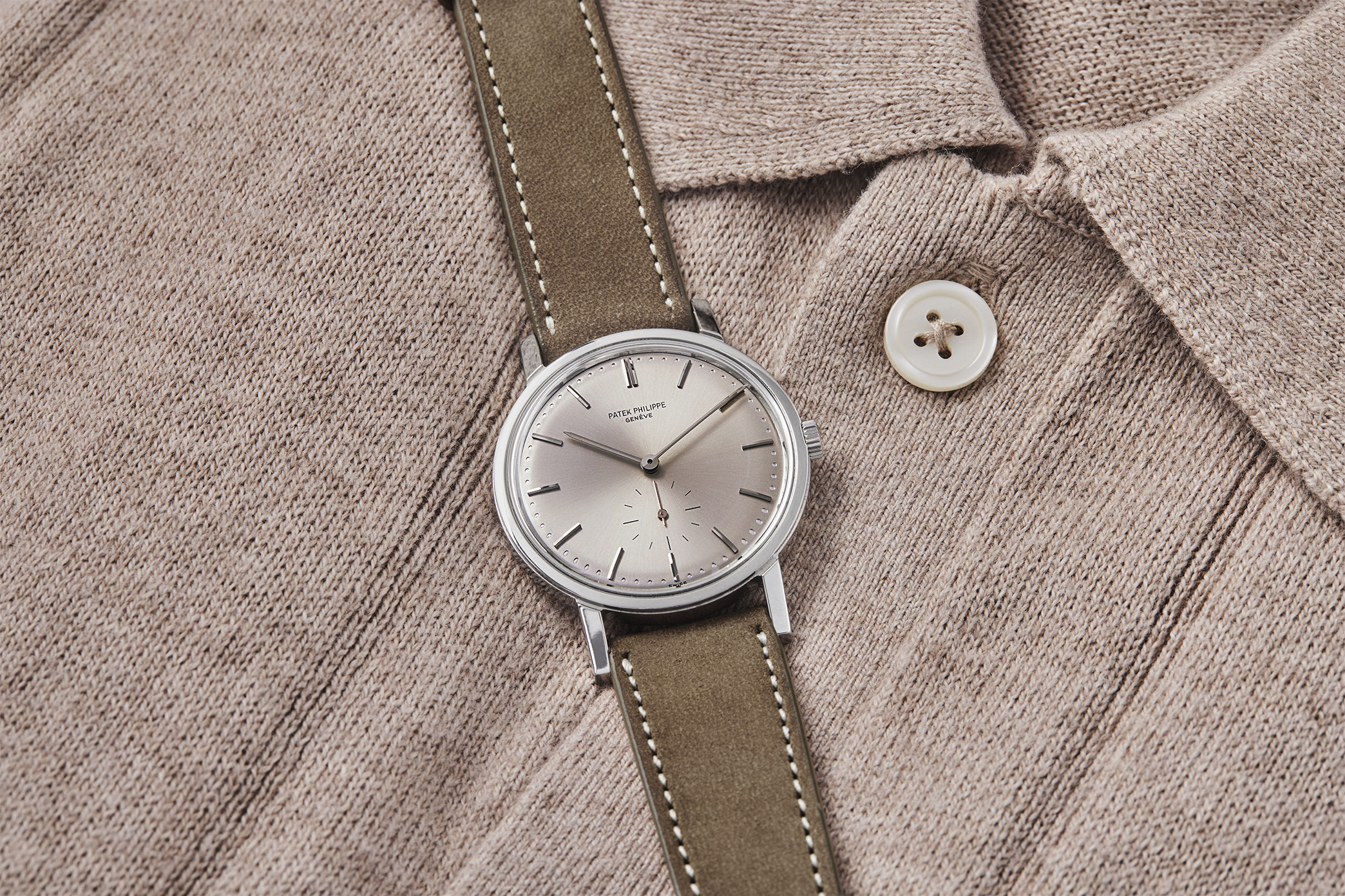 A vintage steel Patek Calatrava