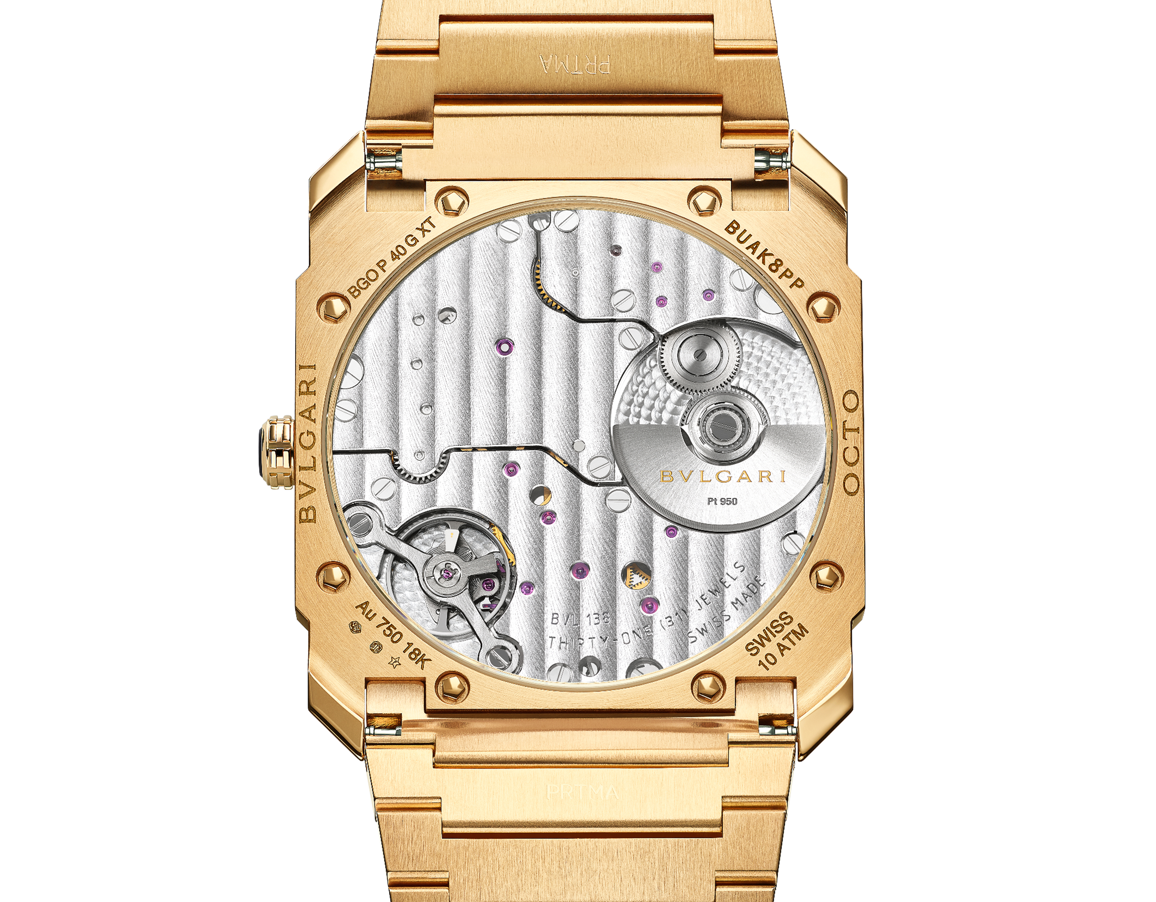caseback of bulgari watch