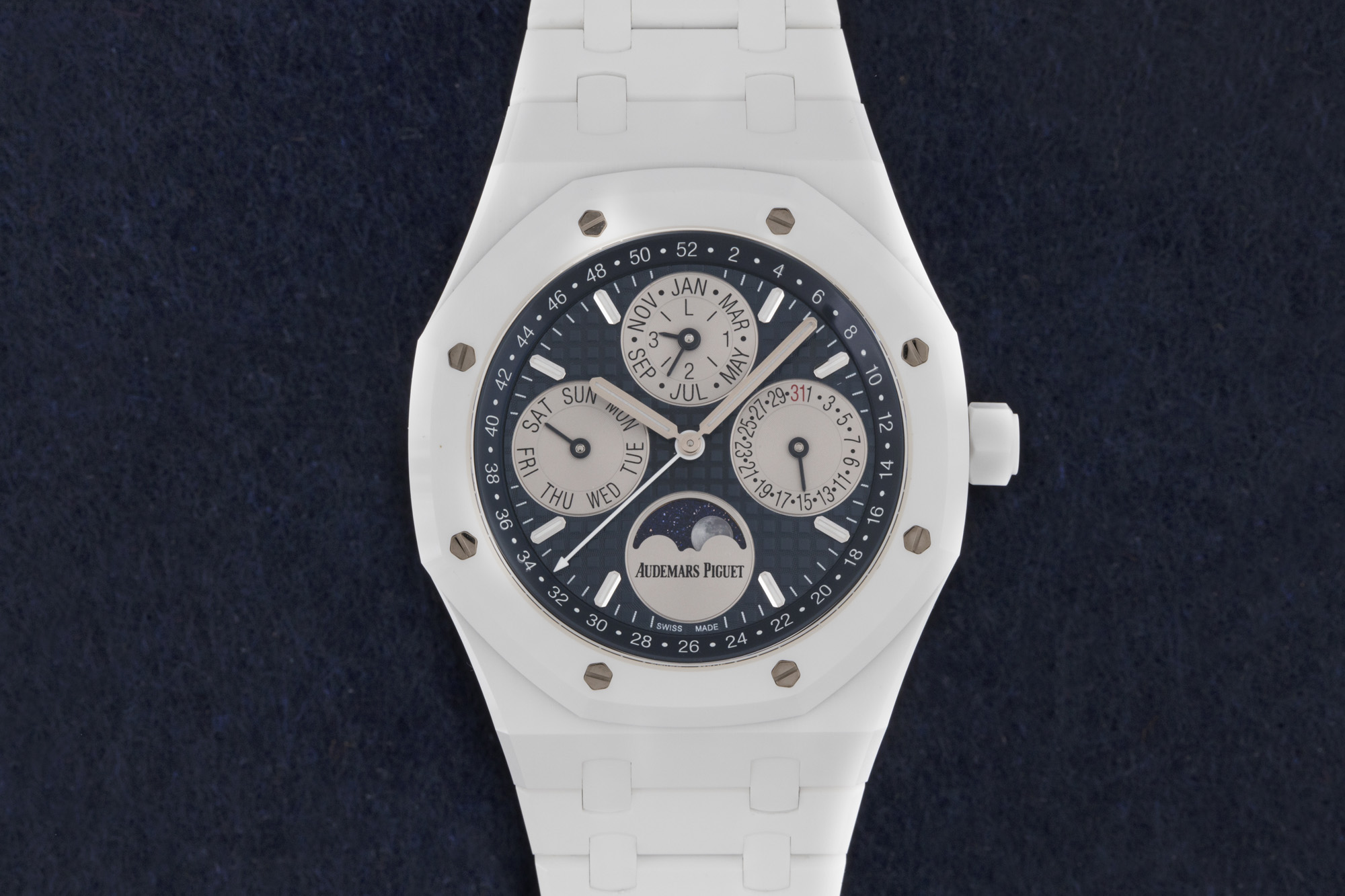 The Audemars Piguet Royal Oak Perpetual Calendar In White Ceramic