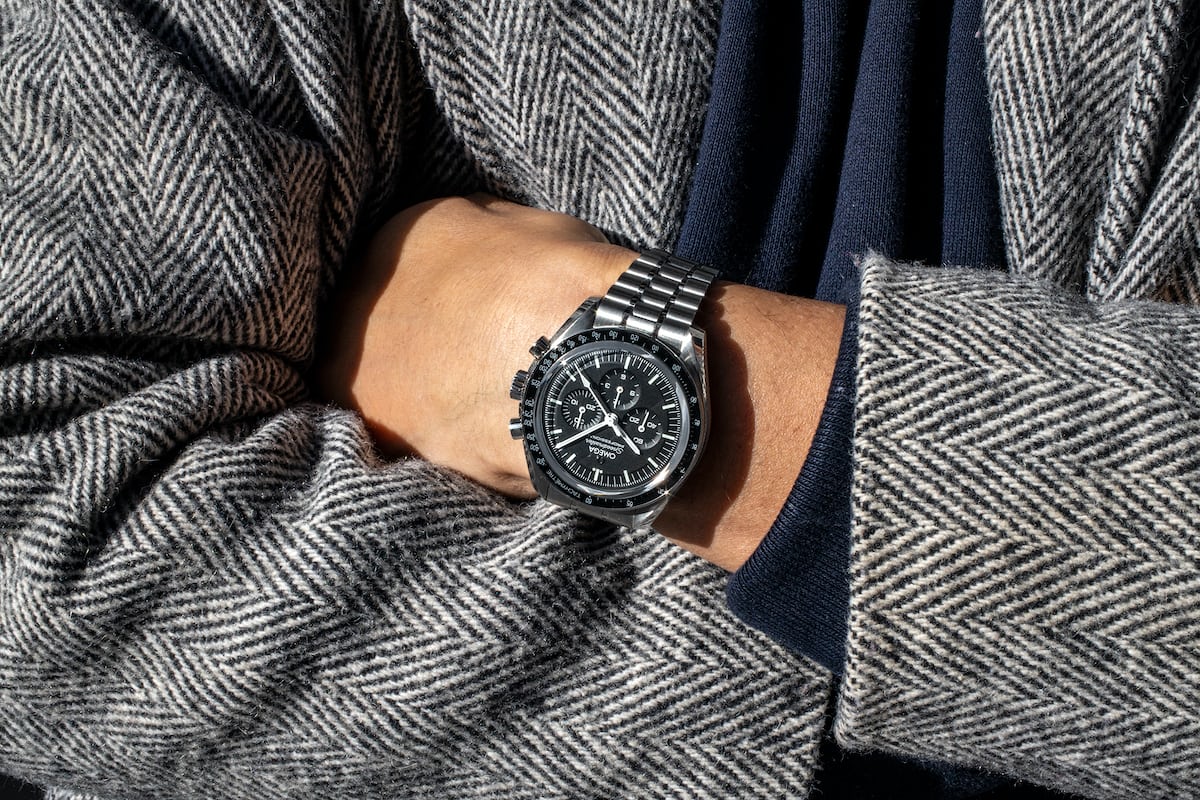 Omega Speedmaster on a wrist