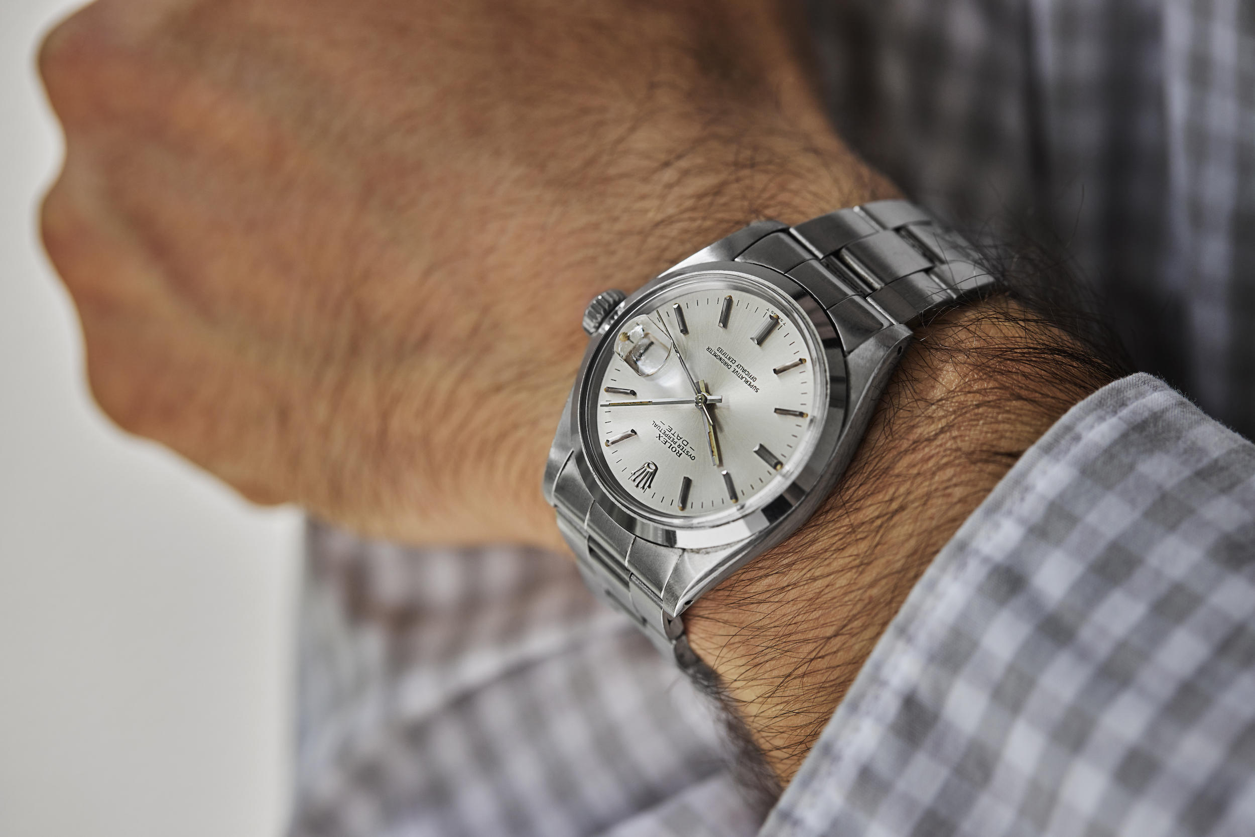 A vintage Rolex on the wrist