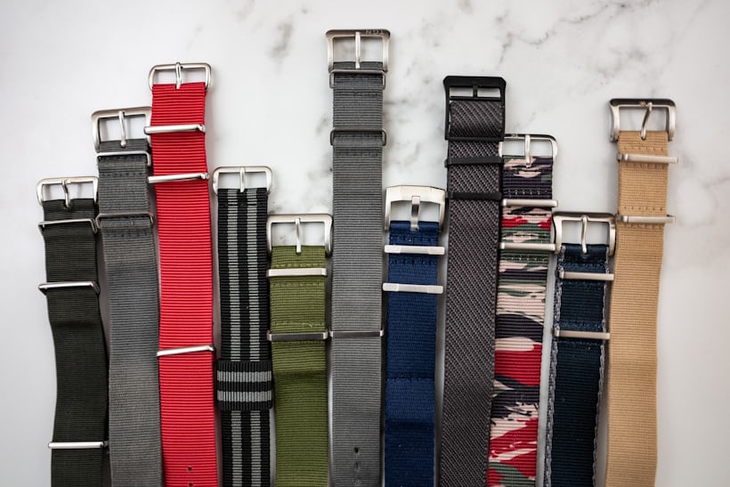 a bunch of watch straps