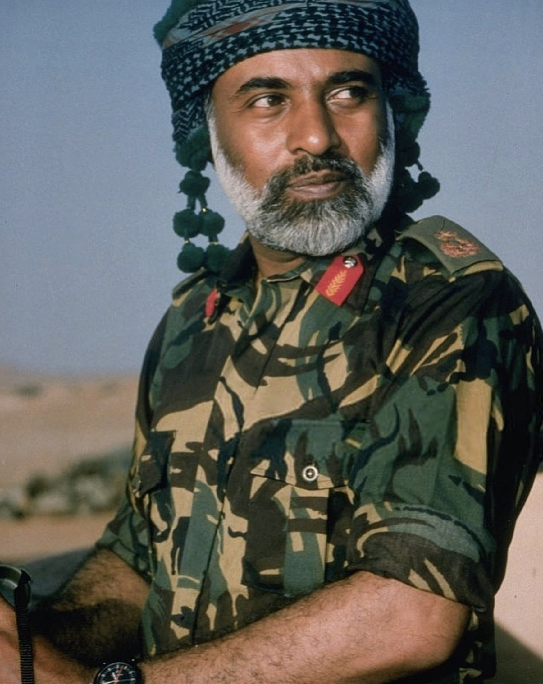 Sultan Qaboos bin Said wearing a IWC Porsche Design Compass Watch ref. 3510