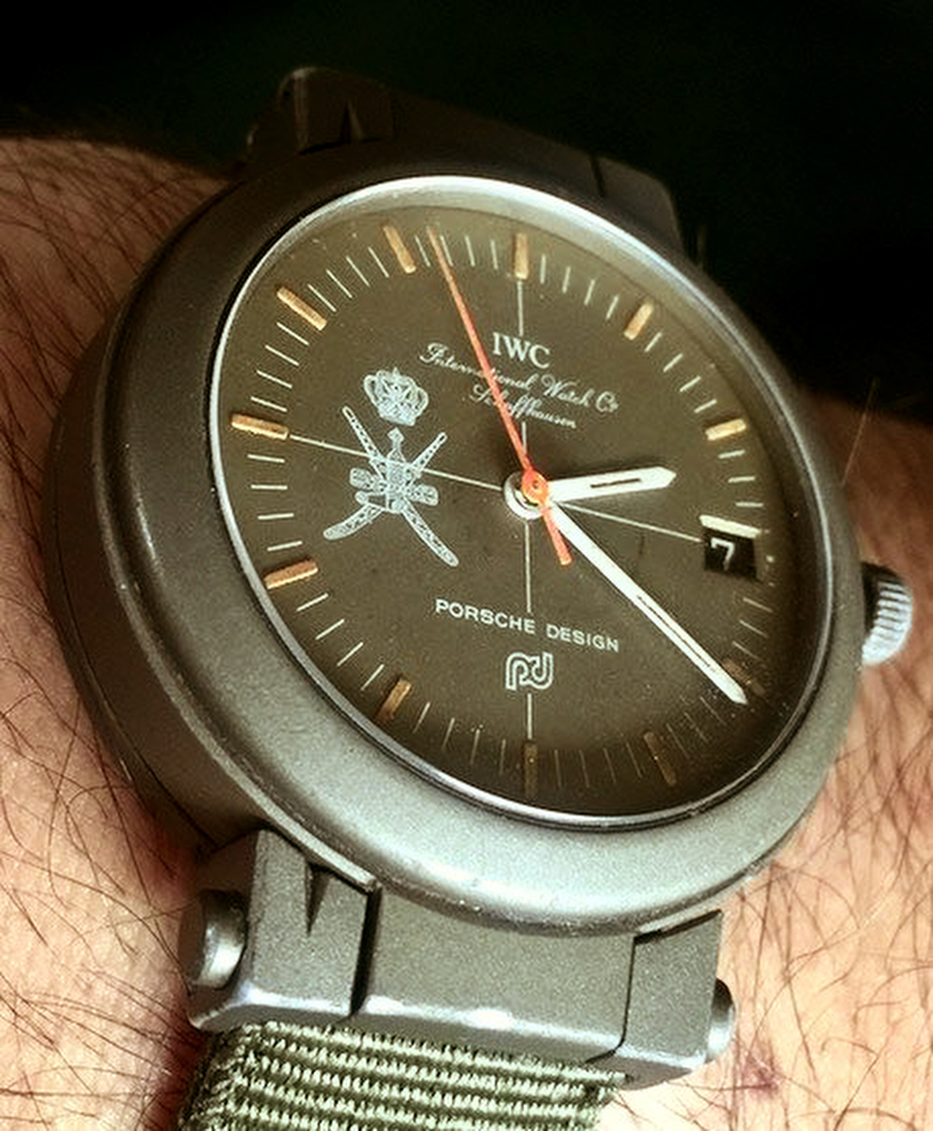 An IWC Porsche Design Compass watch with Khanjar