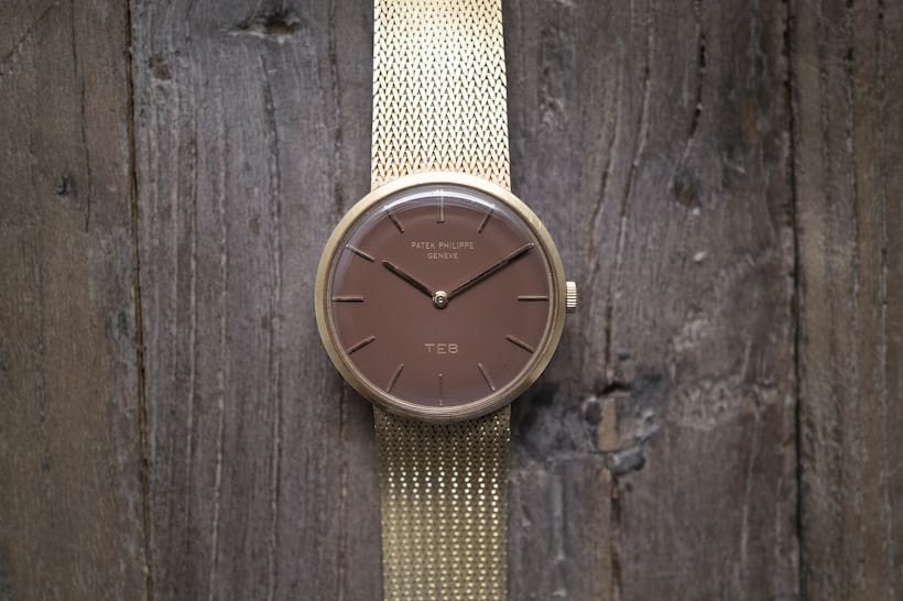 brown dial customized watch