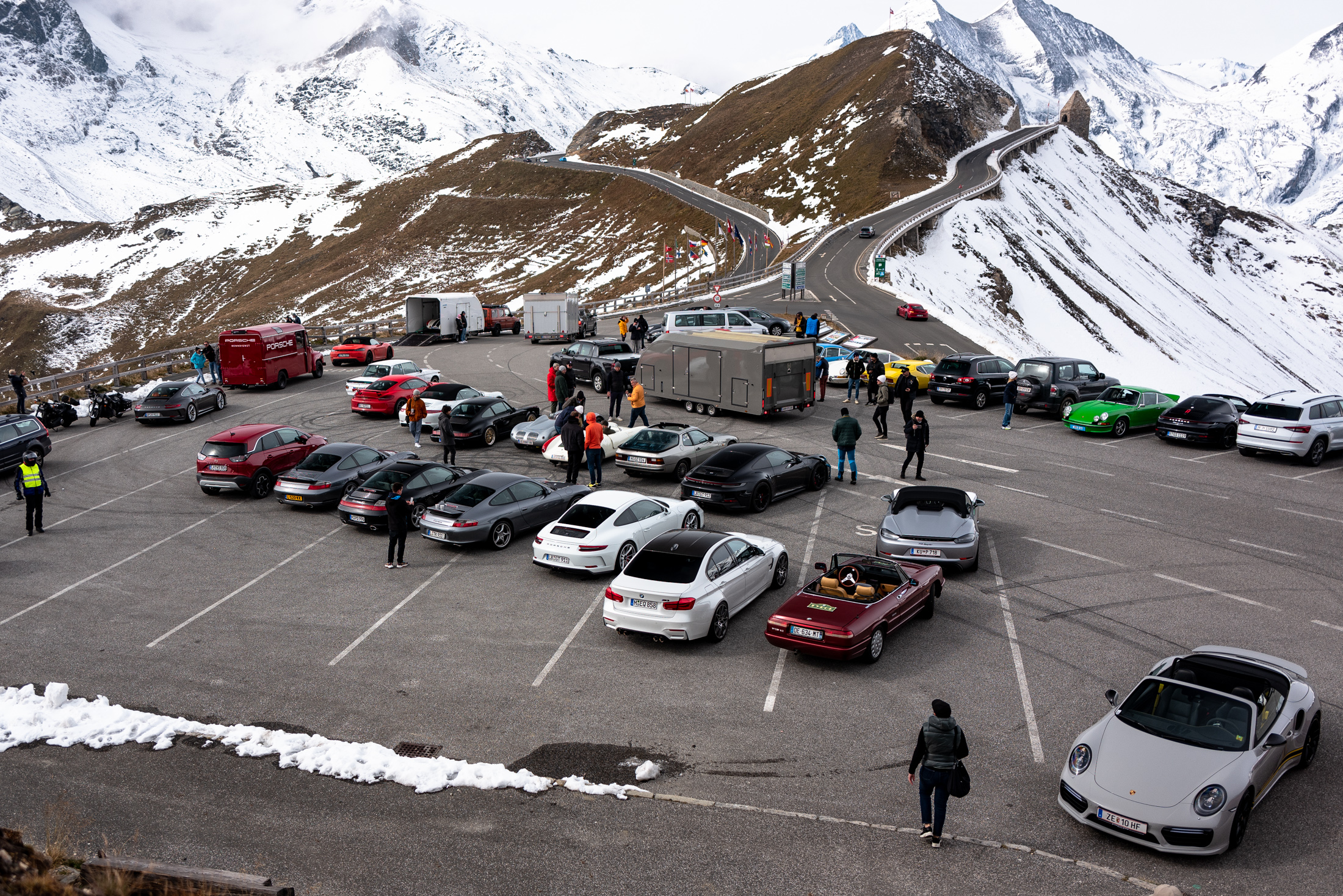 cars in a parking lot