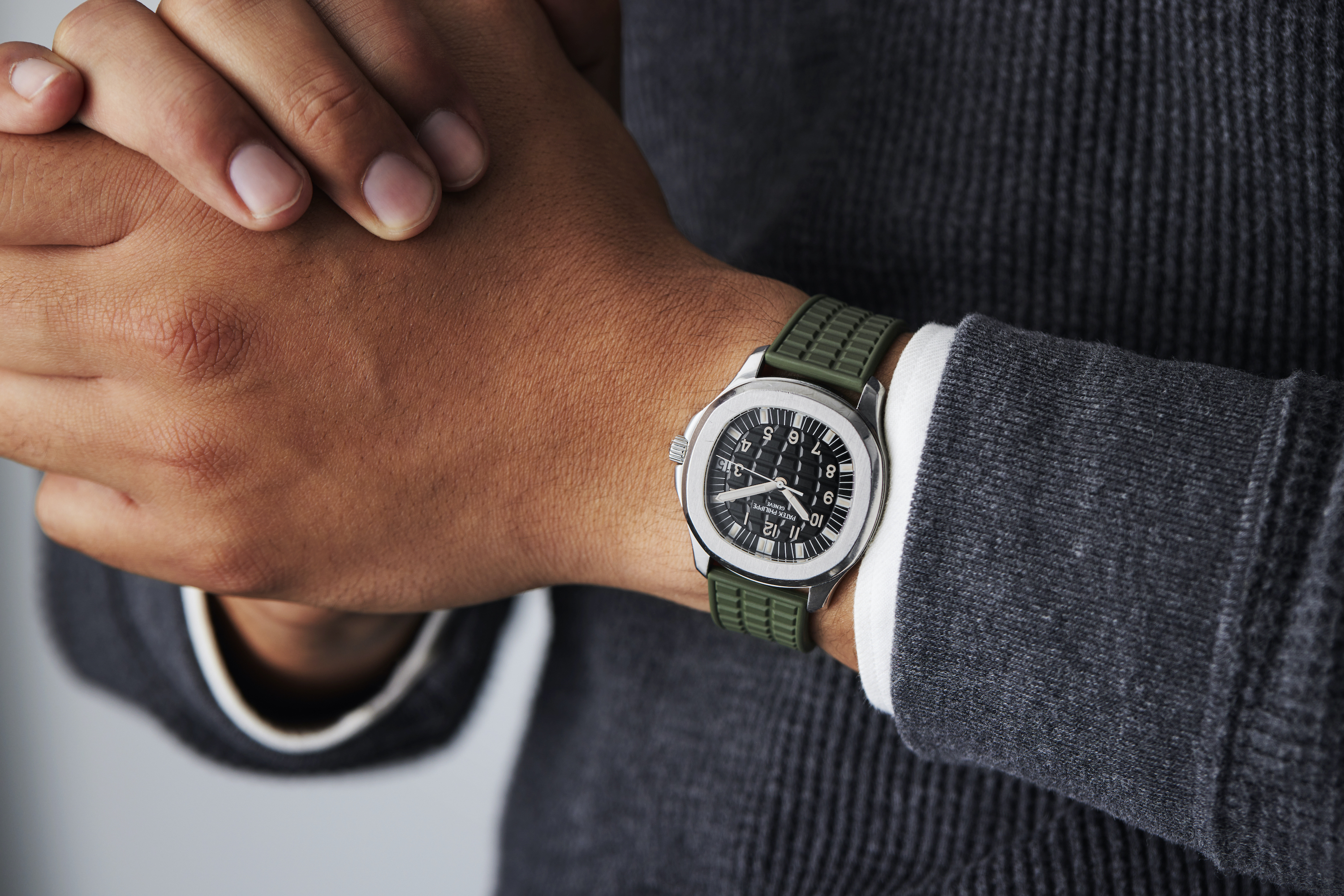 A Patek Aquanaut on the wrist