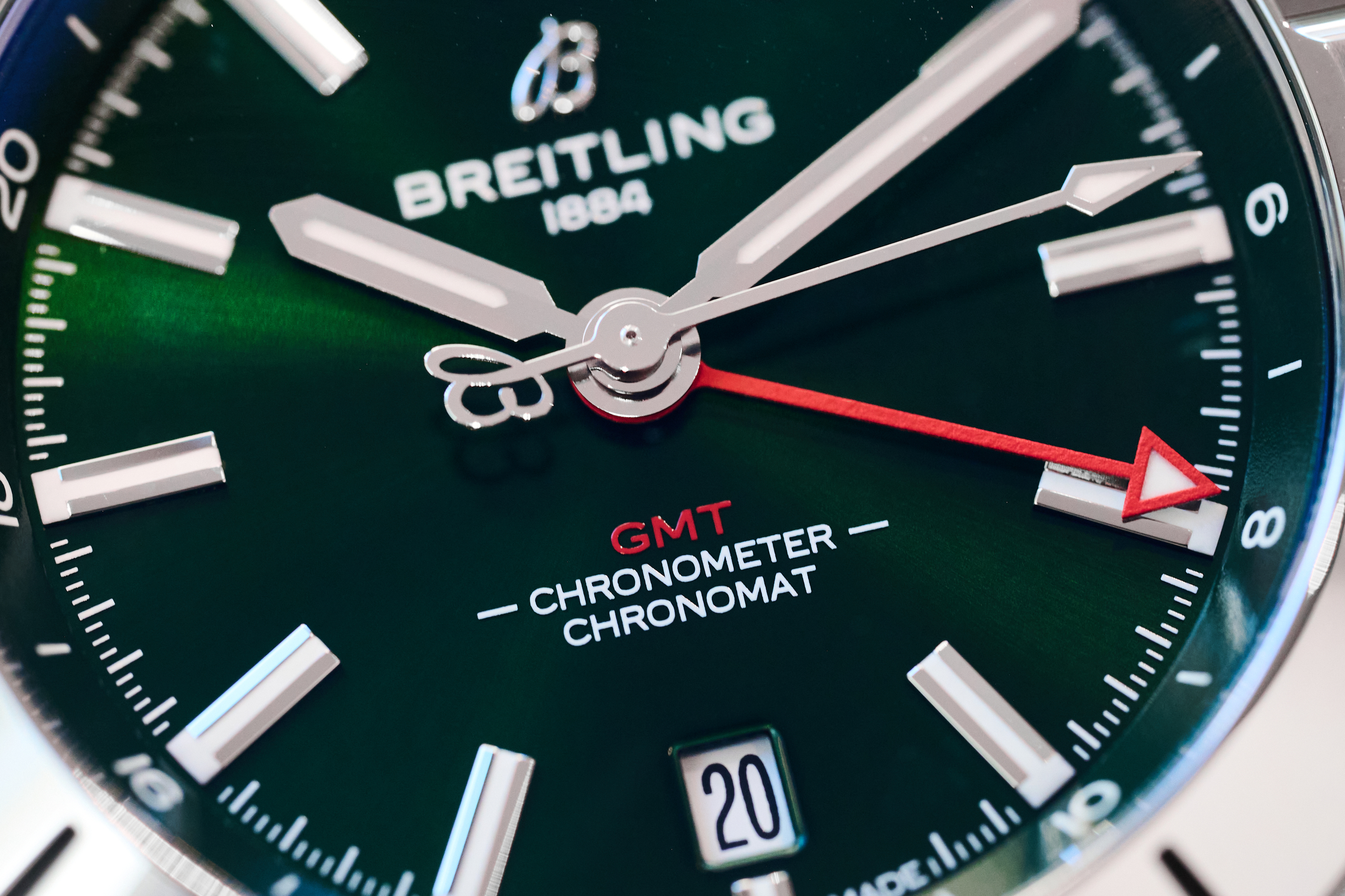 The green dial Breitling Chronomat GMT