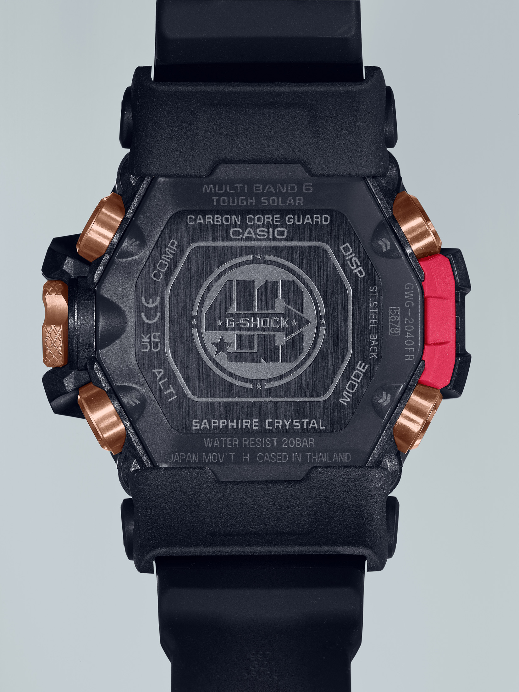 The caseback of the GWG-2040FR-1A.