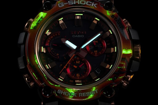 The lume on the G-SHOCK B3000FR-1A.