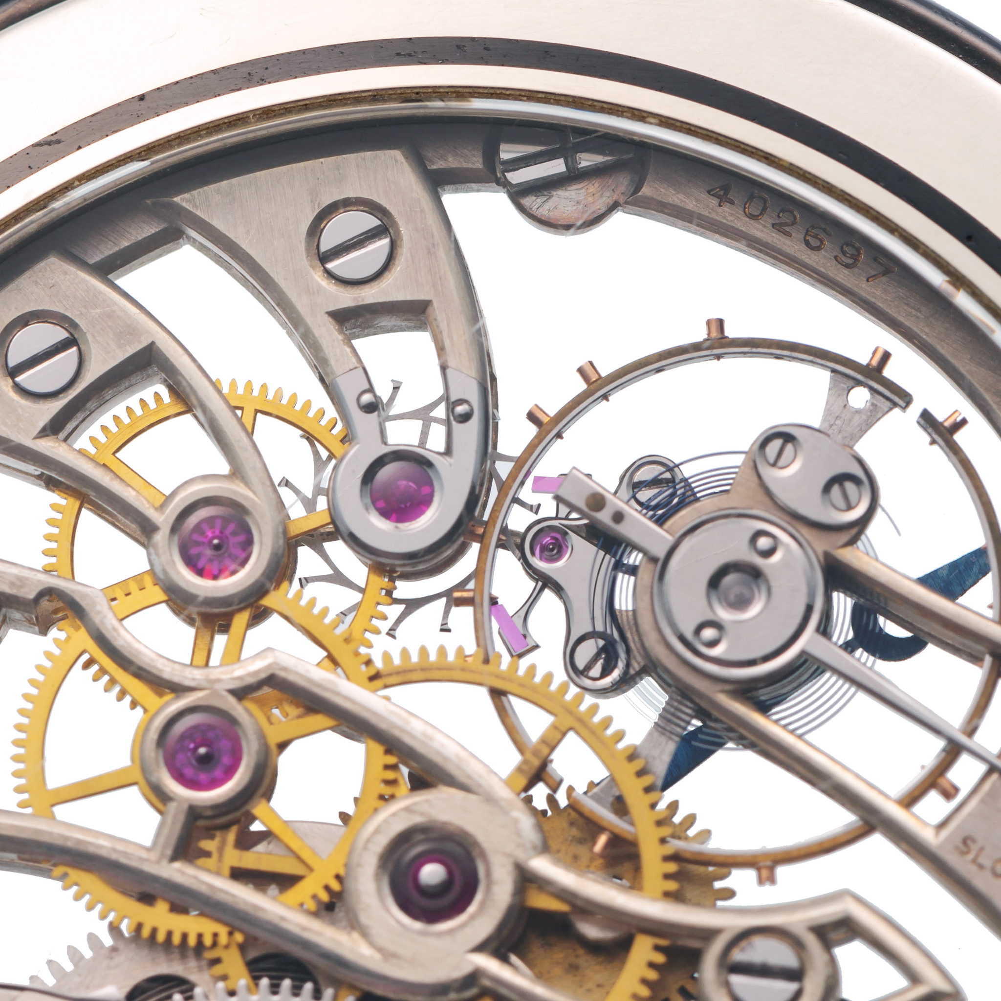 Vacheron Constantin/Verger Frères Skeletonized Pocket Watch in White Gold