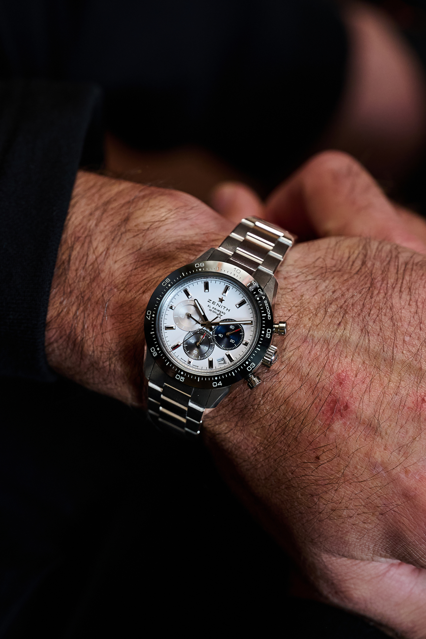 Aaron Rodgers wearing the Chronomaster Sport