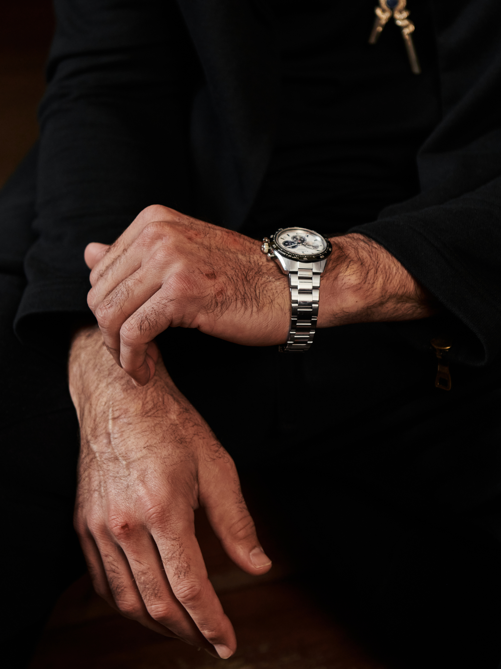 Aaron Rodgers wearing the Chronomaster Sport