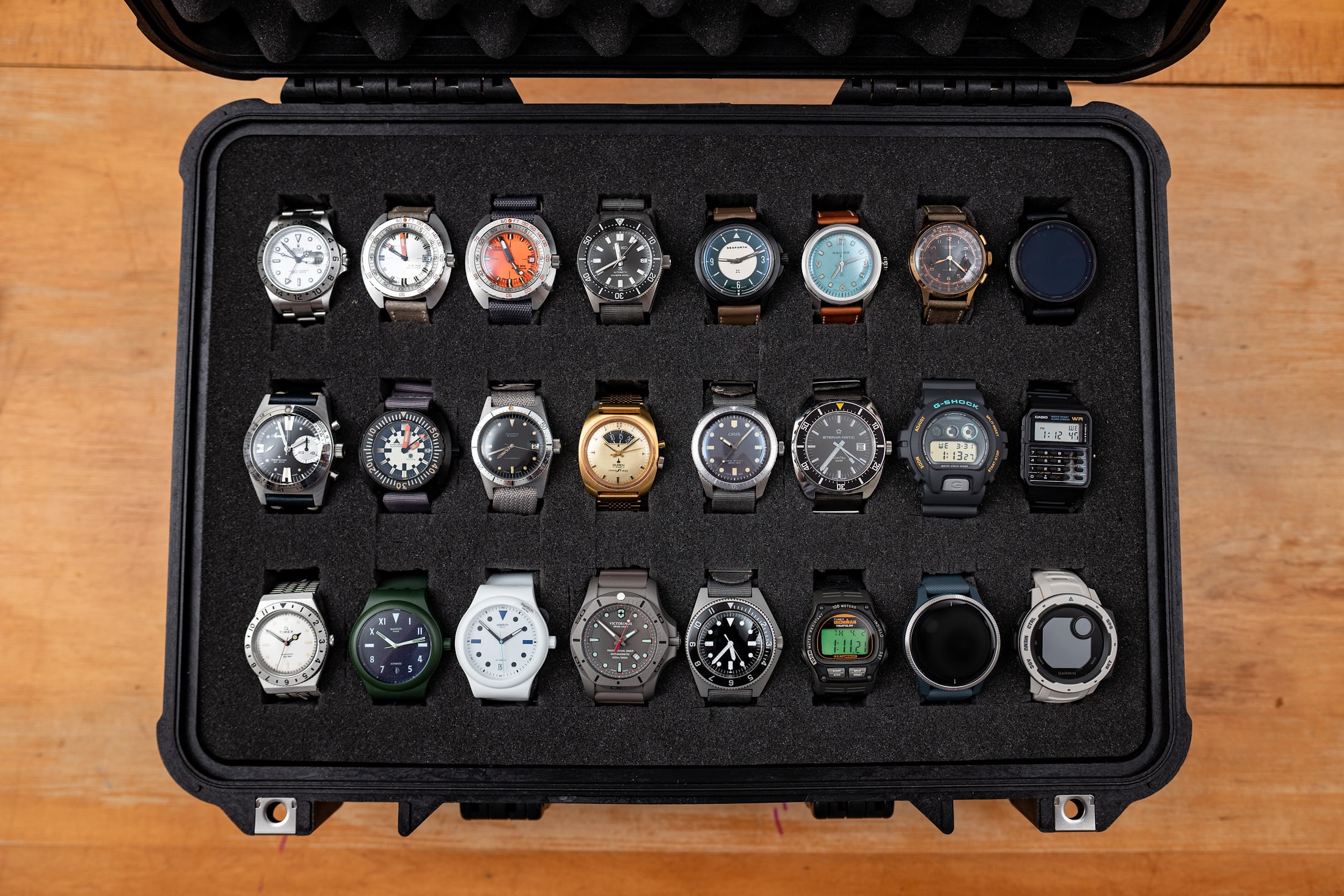 watches in a case