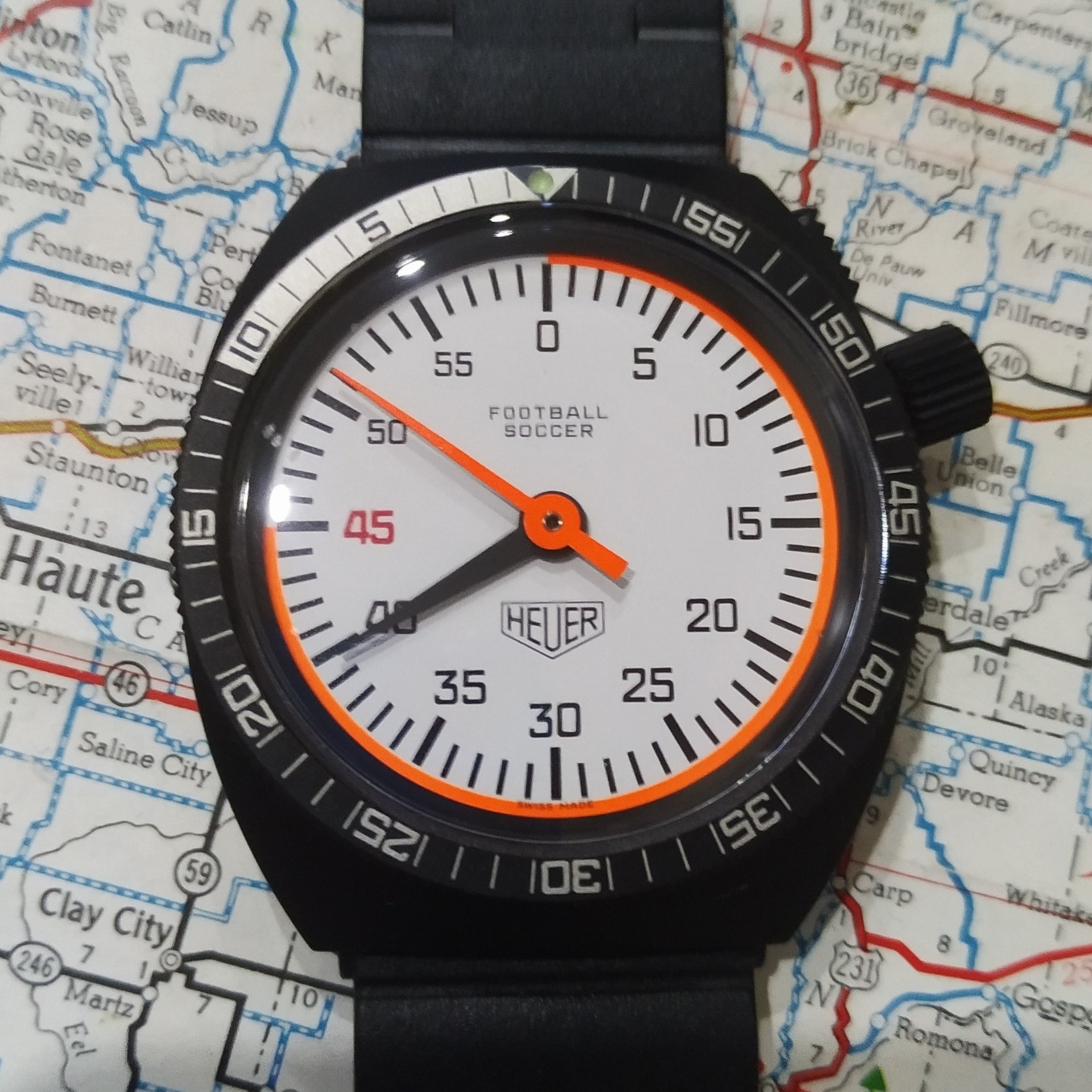 Heuer Soccer Referee Stopwatch wristwatch