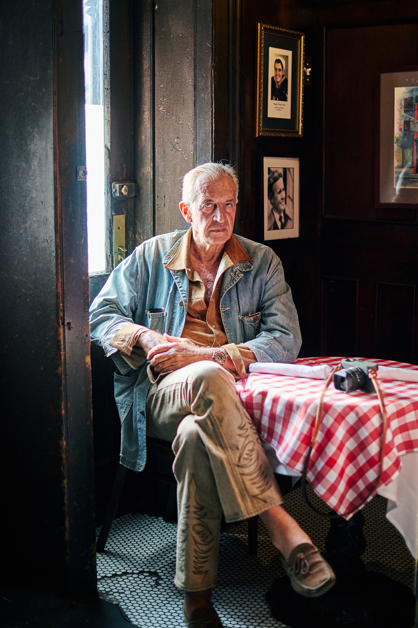 Man sitting at a table.