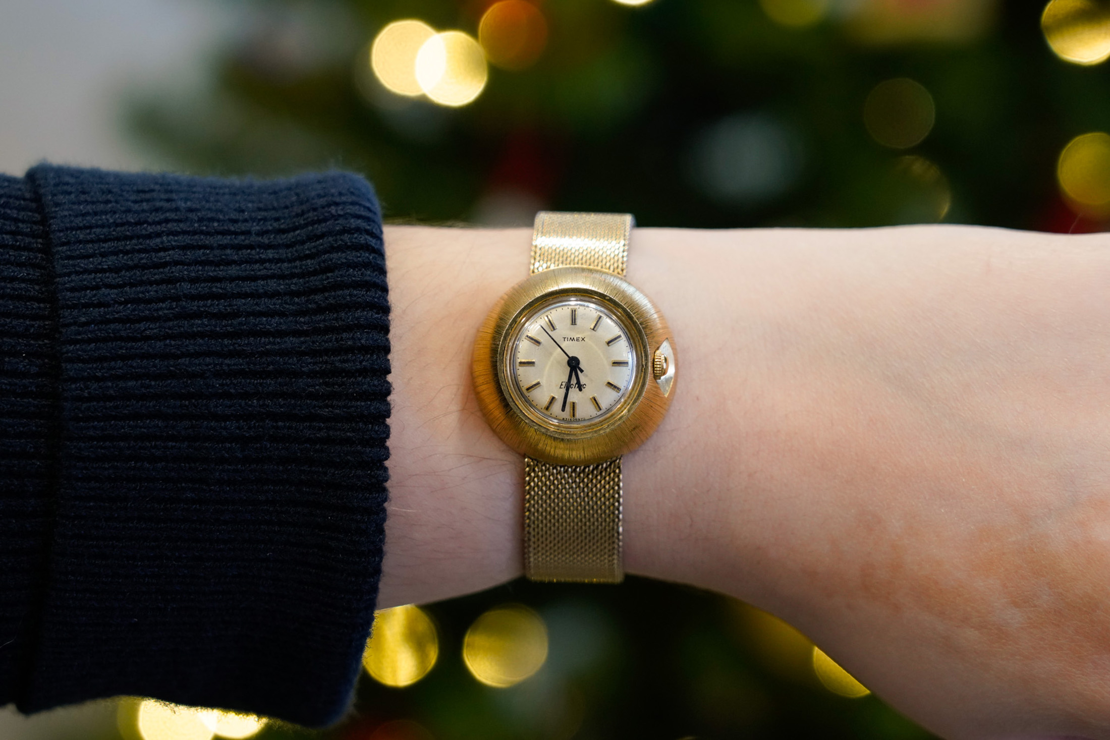 a timex watch on a wrist