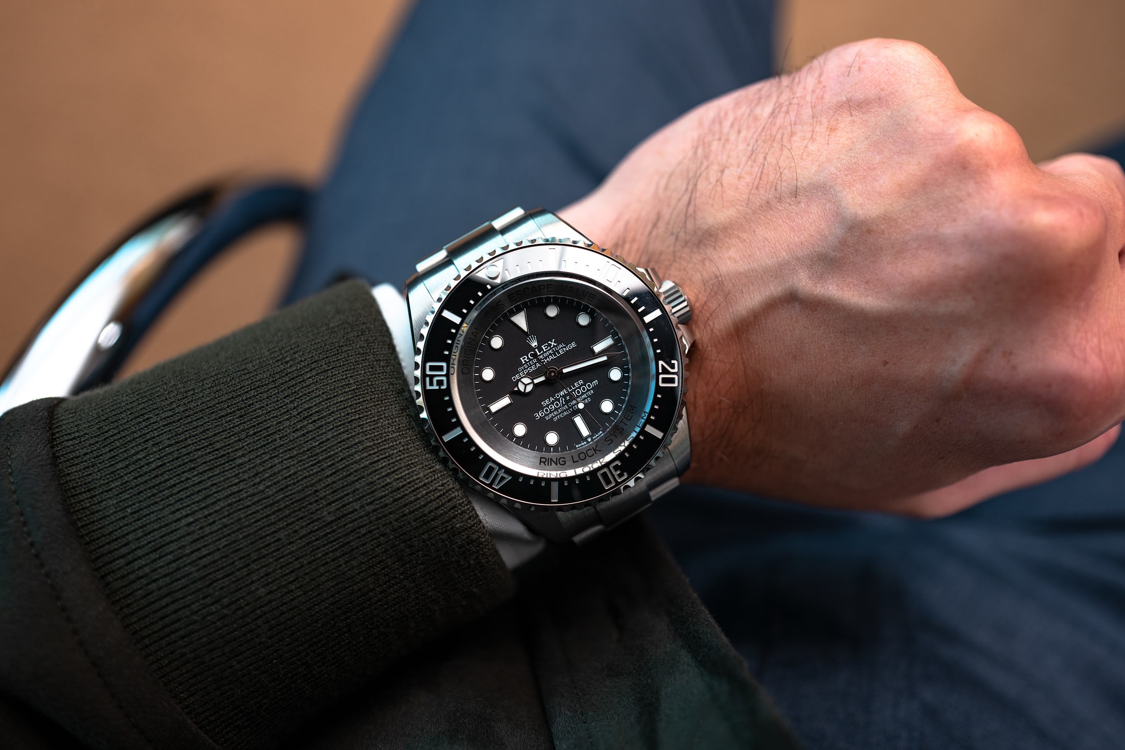 the deepsea challenge on wrist