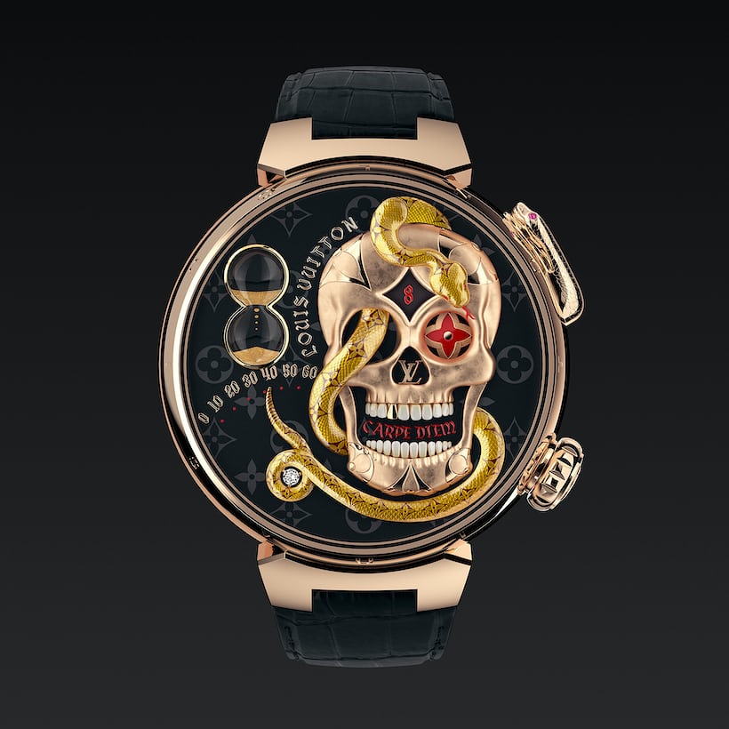 Louis Vuitton Carpe Diem Watch with Skull