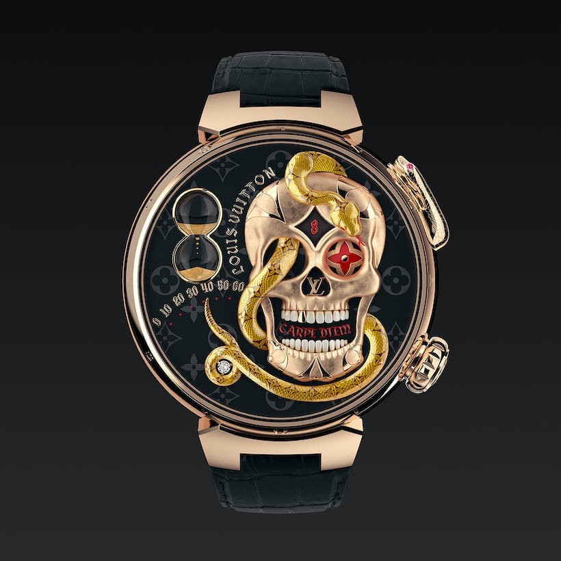 Louis Vuitton Carpe Diem Watch with Skull