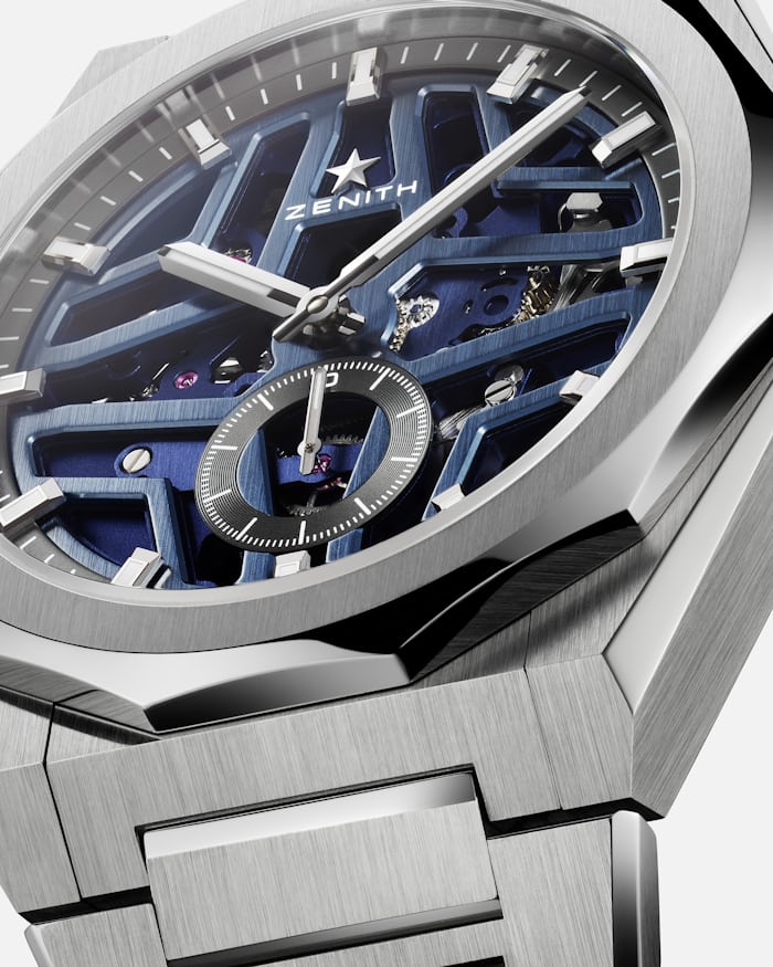 The 1/10th Second Subdial on the Defy Skyline Skeleton