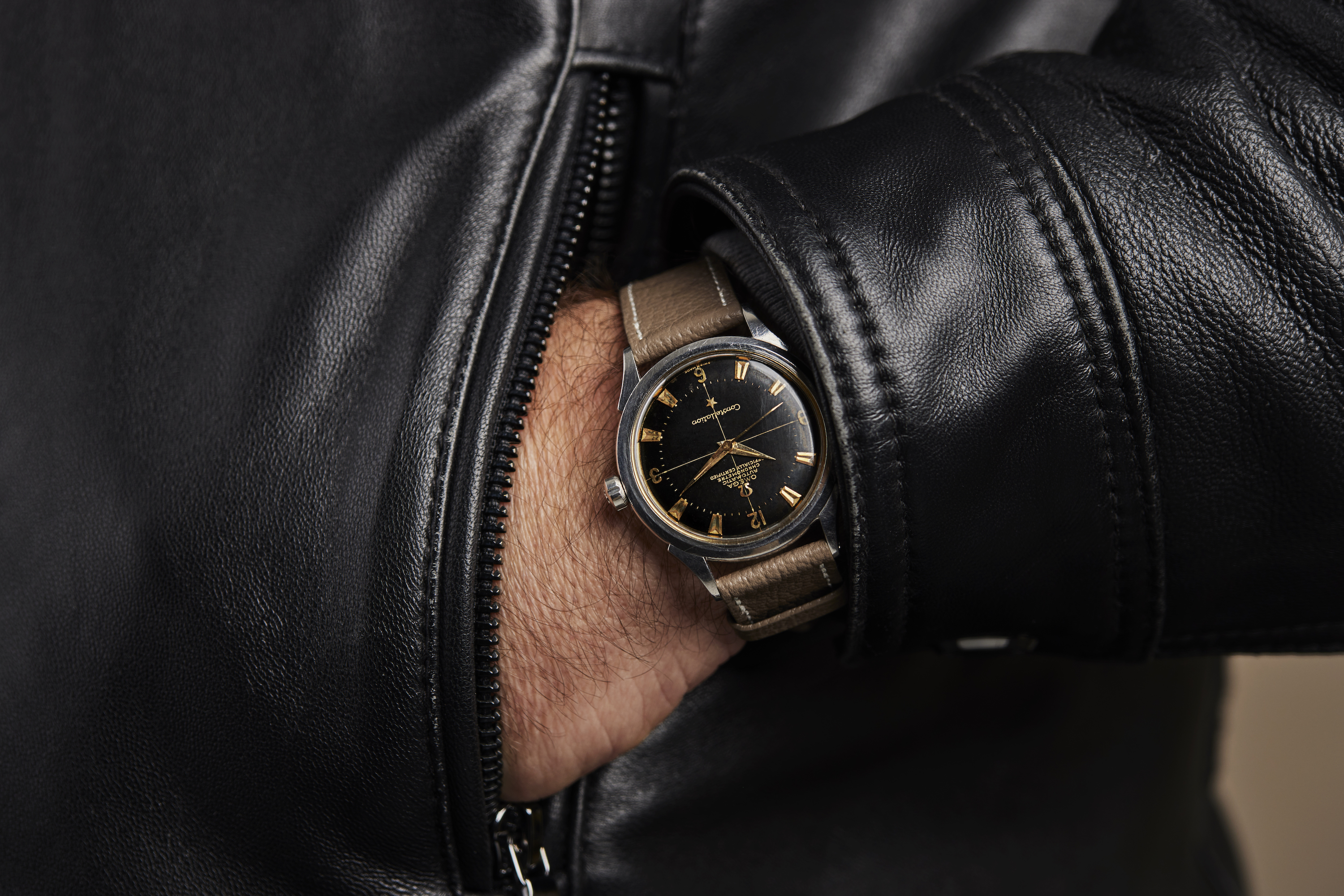 A vintage Omega Constellation on the wrist
