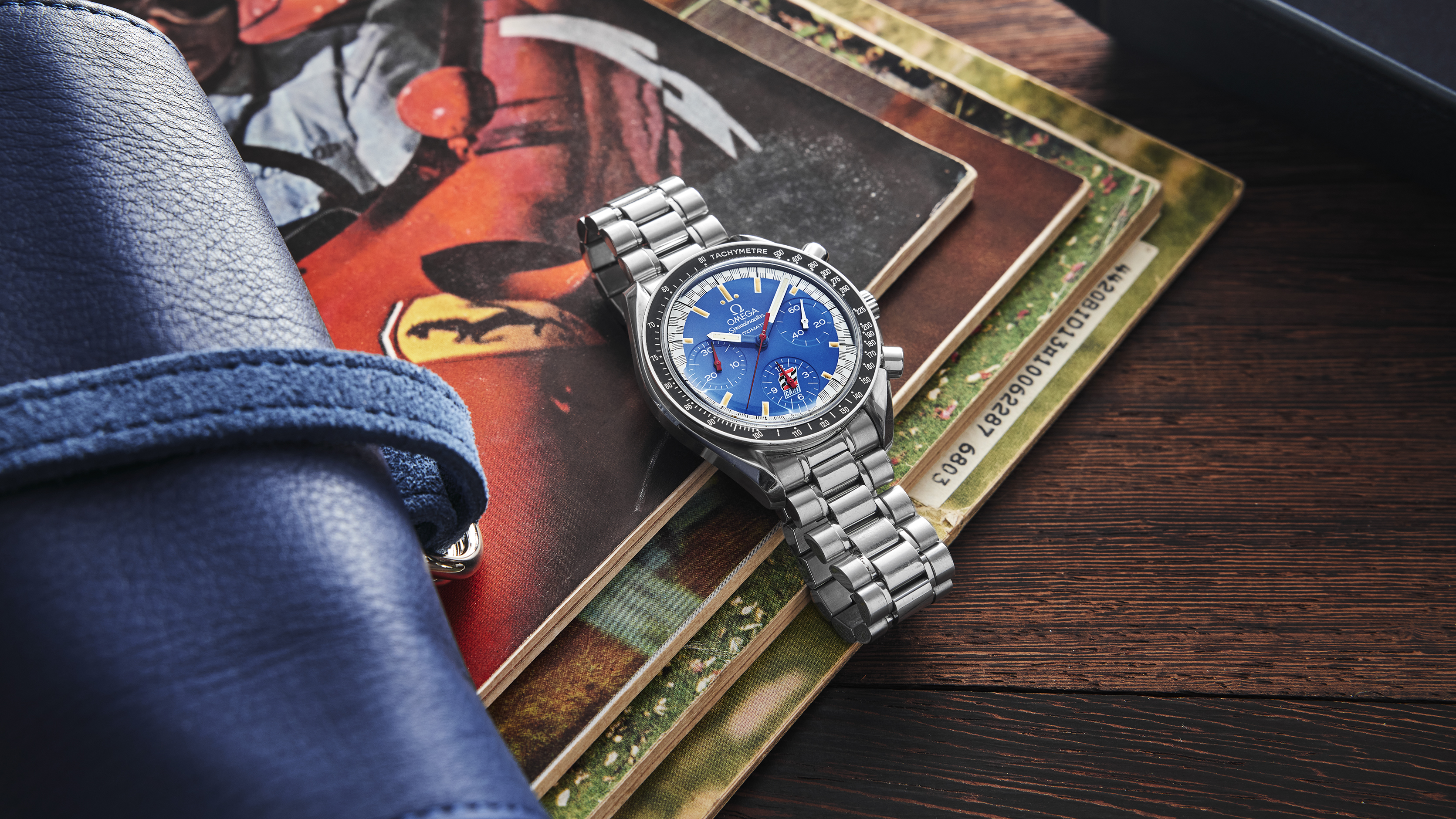 An Omega Speedmaster reduced