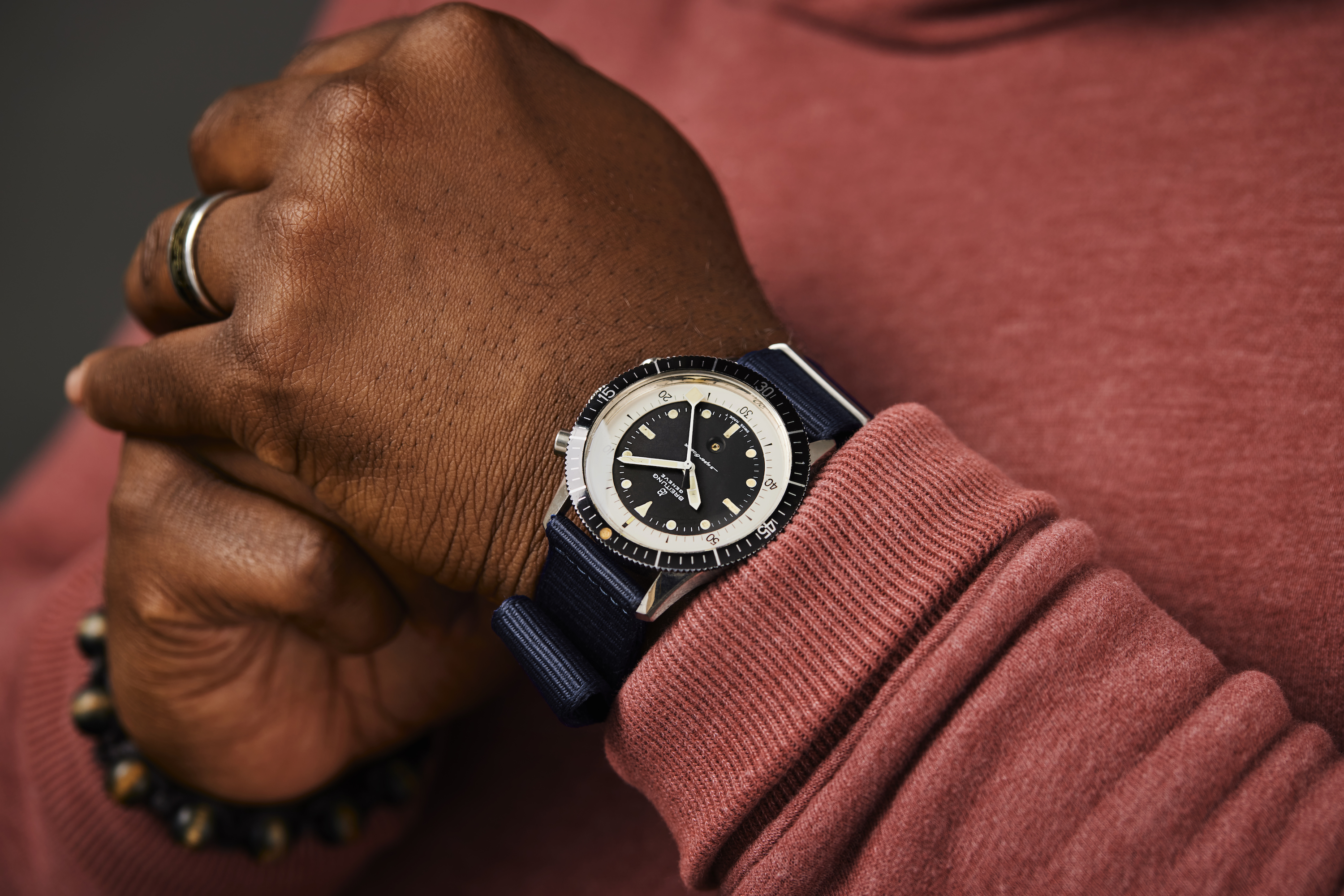 A vintage Breitling on the wrist
