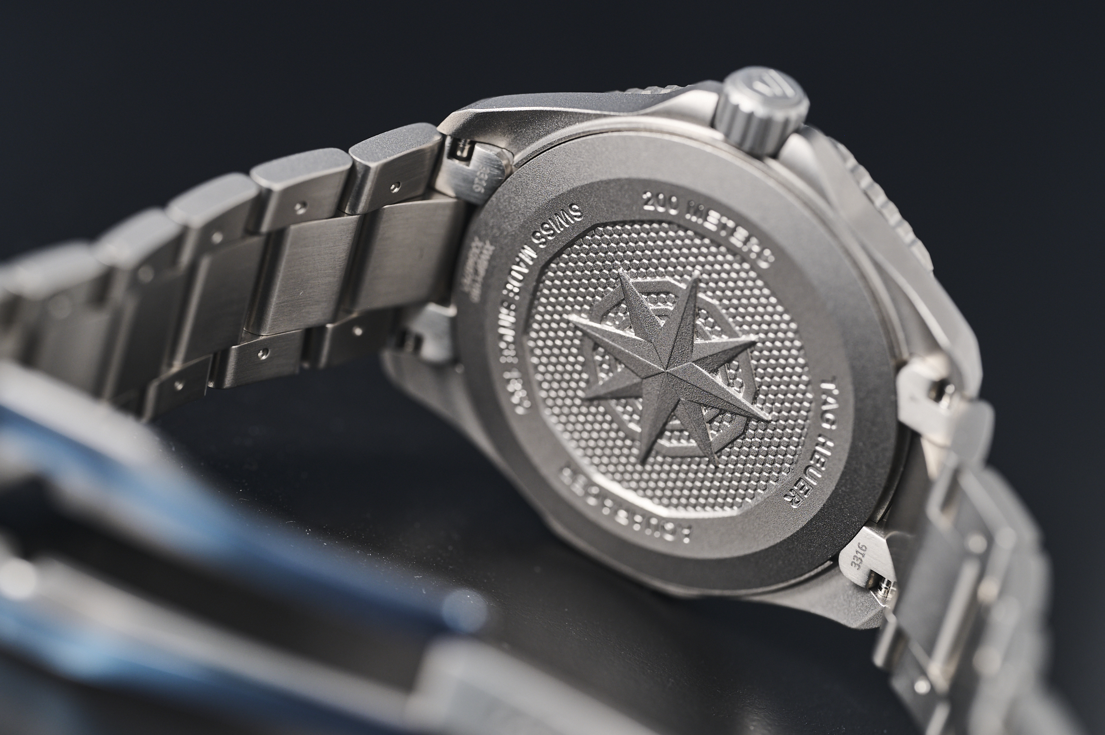 caseback of a tag heuer watch 