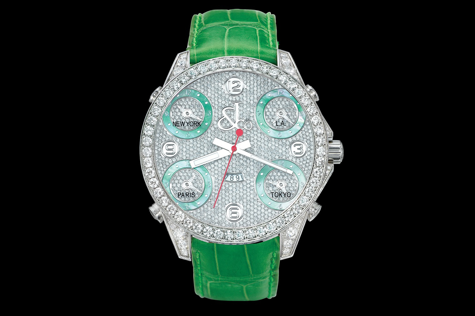 Diamond-Set Five Time Zone 