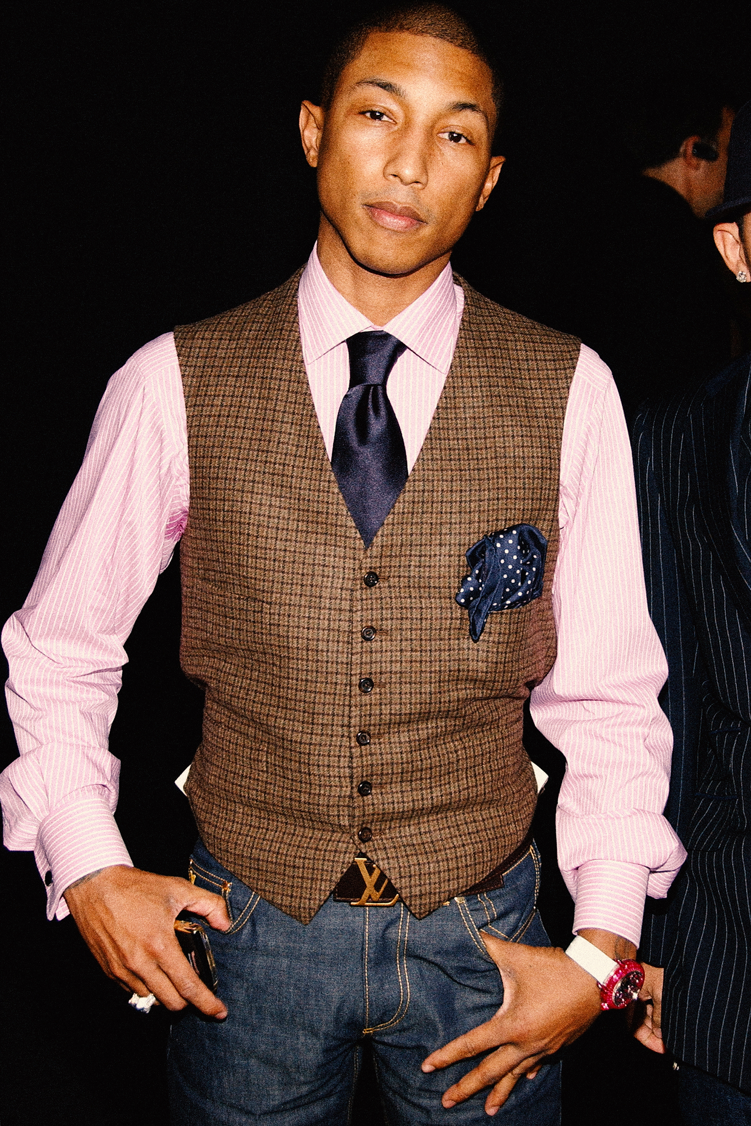 Pharrell wearing Four Time Zone 