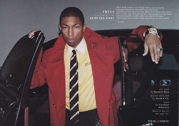 Pharrell in GQ 2005