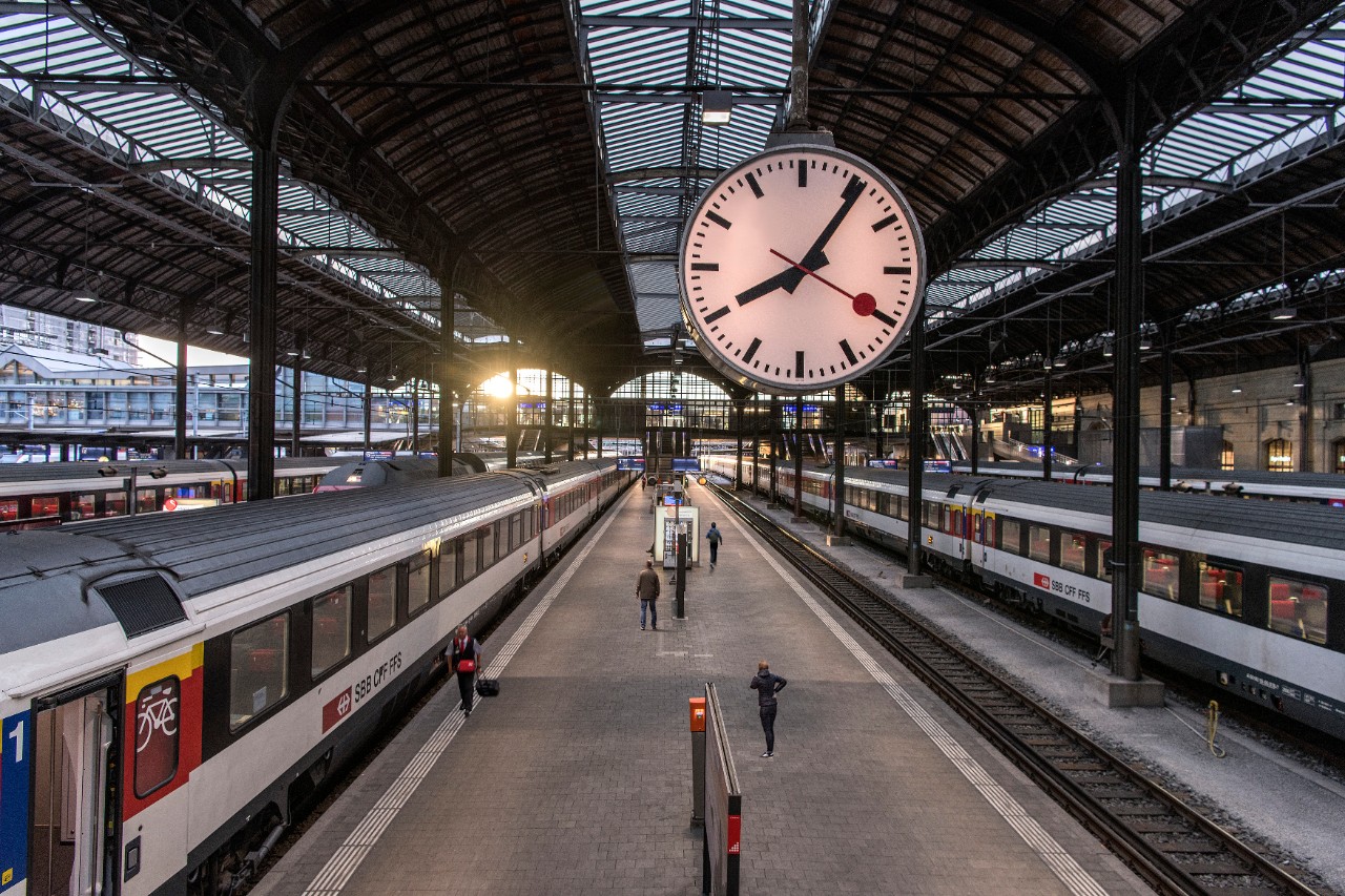 Swiss railway clock