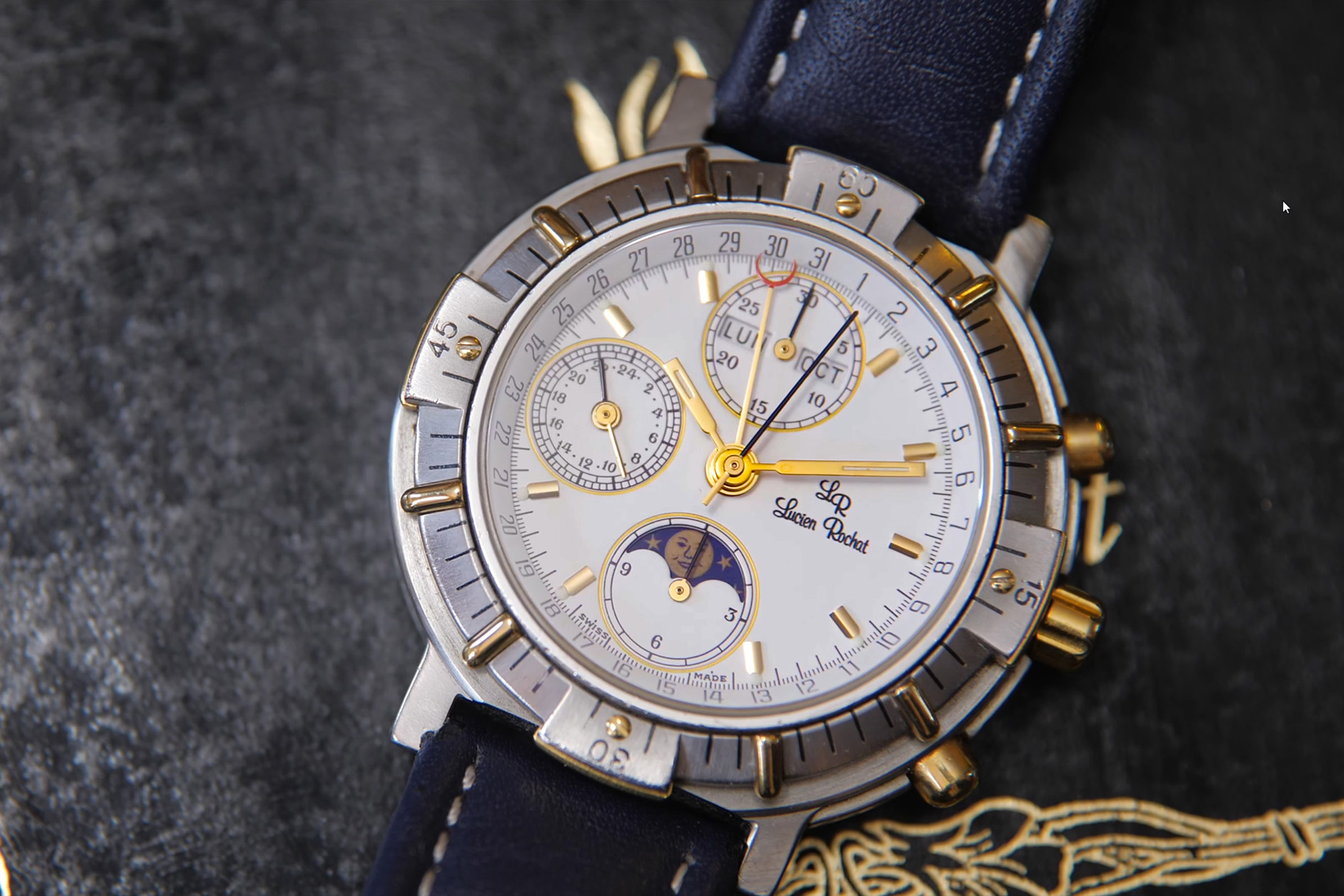 A Lucien Rochat two-tone watch belonging to Chris Daaboul