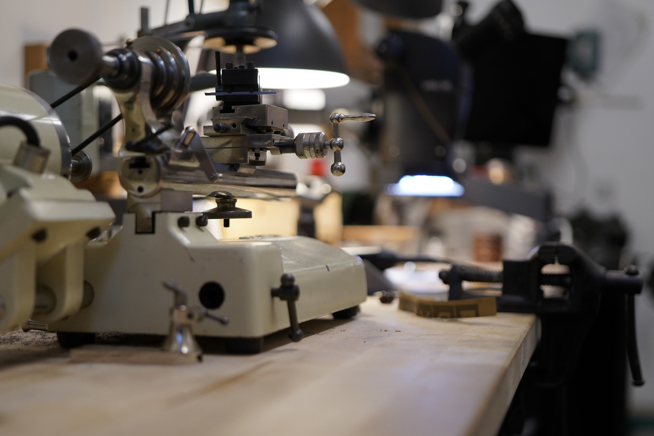 The workspace at the workshop