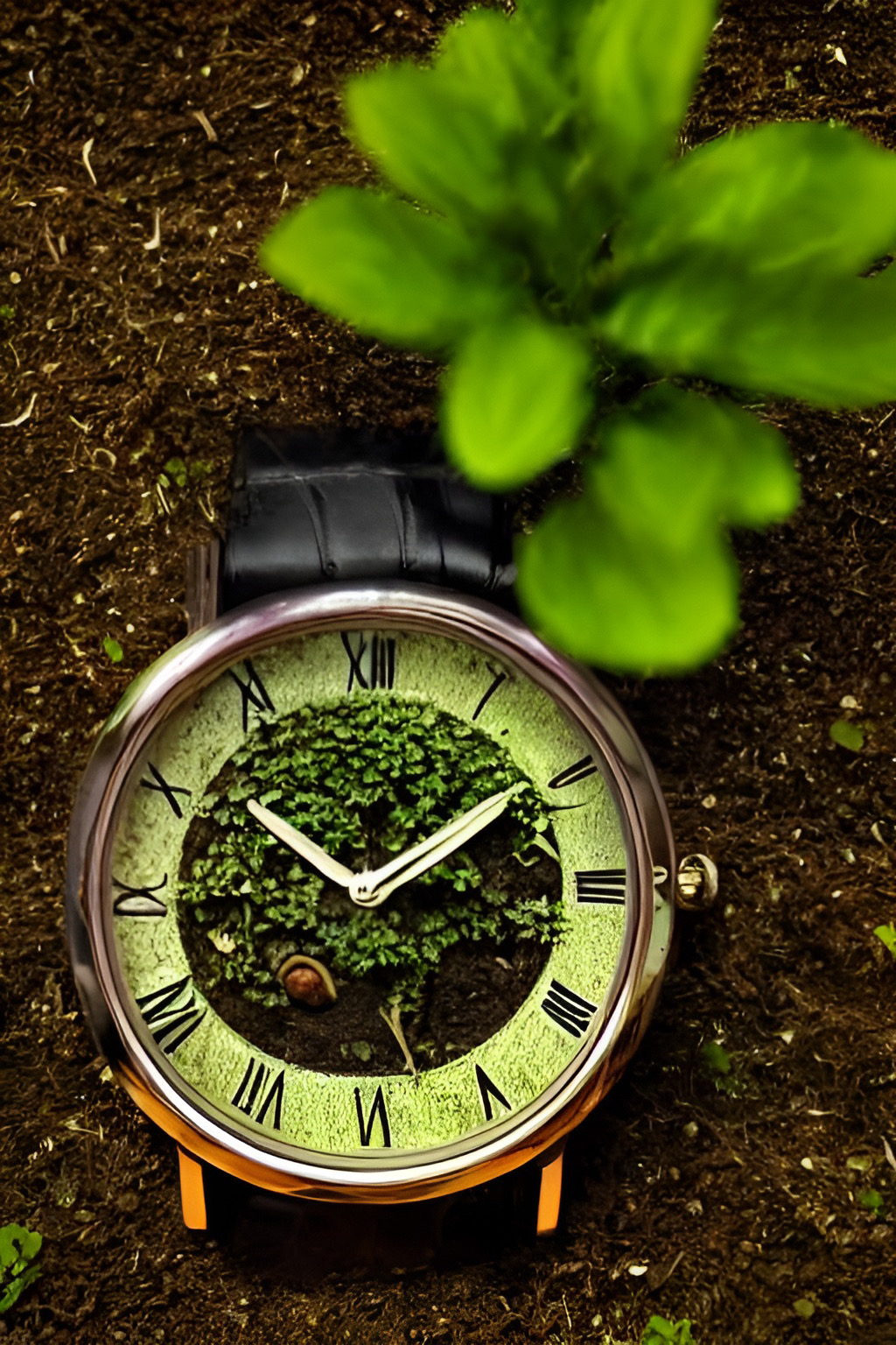 Watches growing out of plants