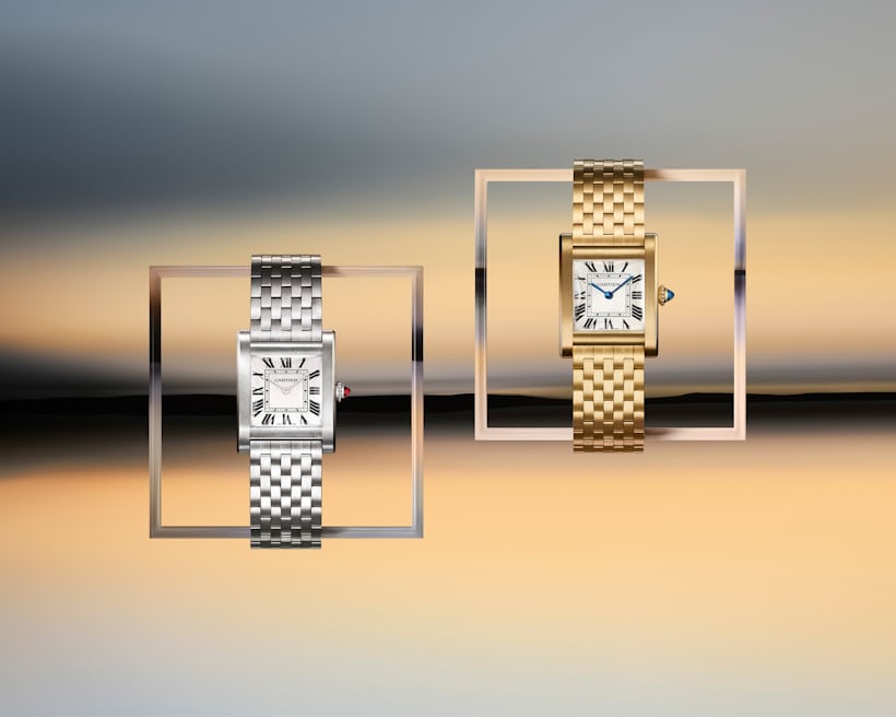 The Cartier Normale in platinum and yellow gold on bracelets
