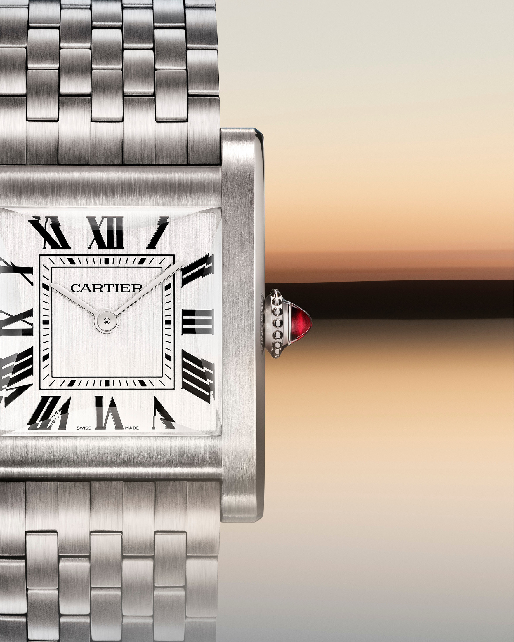 The Cartier Privé Normale platinum on bracelet