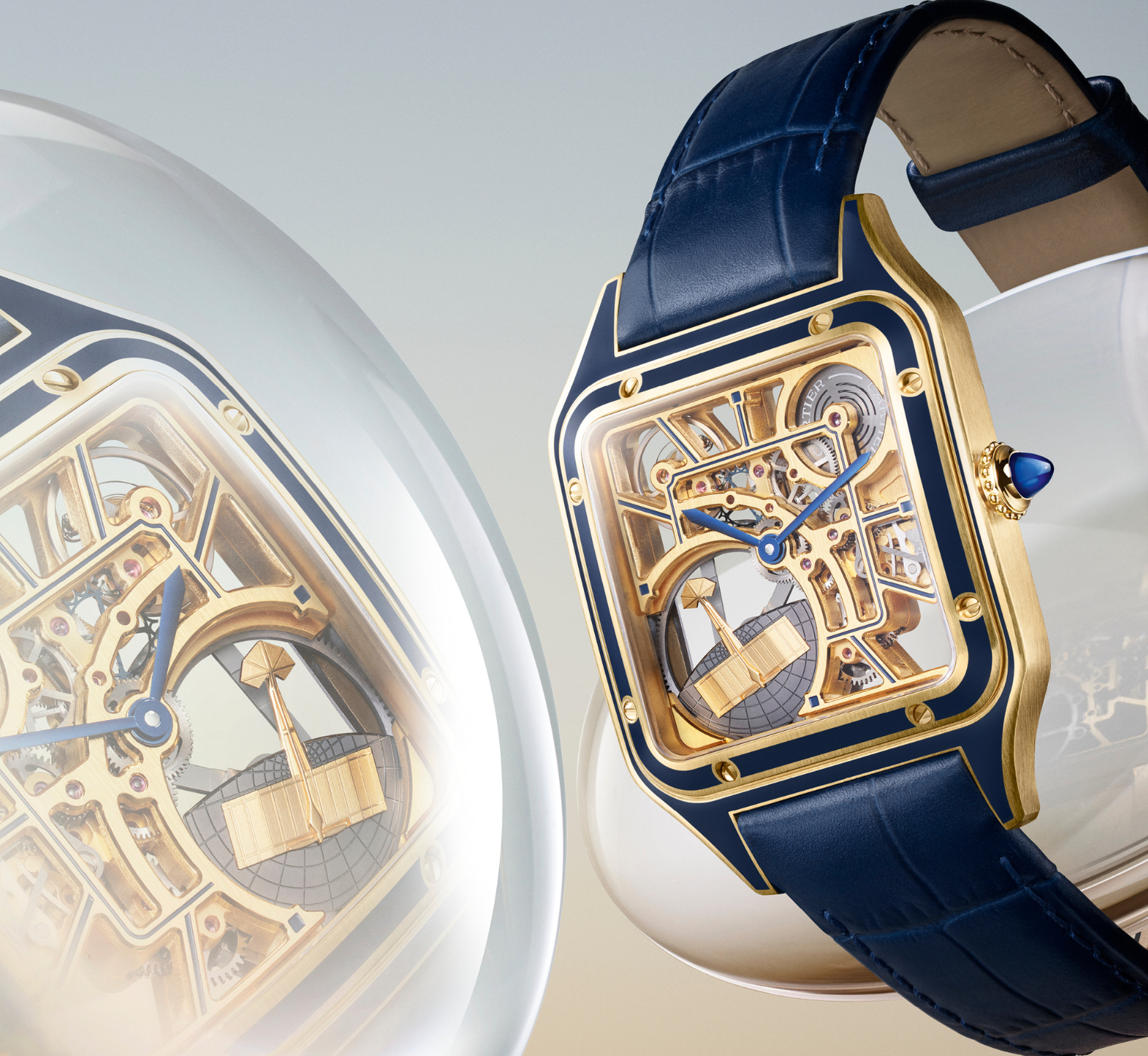 Cartier Santos-dumont skeleton yellow gold 2023