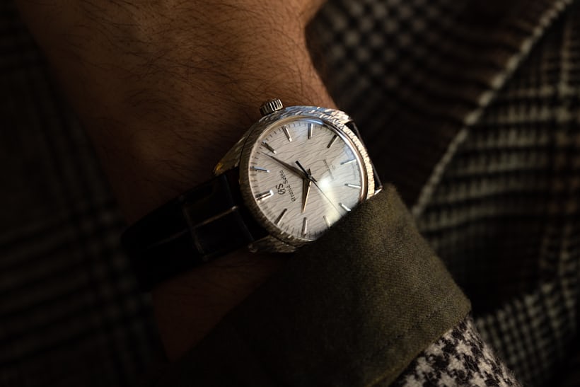 The manual-winding spring drive movement of the Grand Seiko