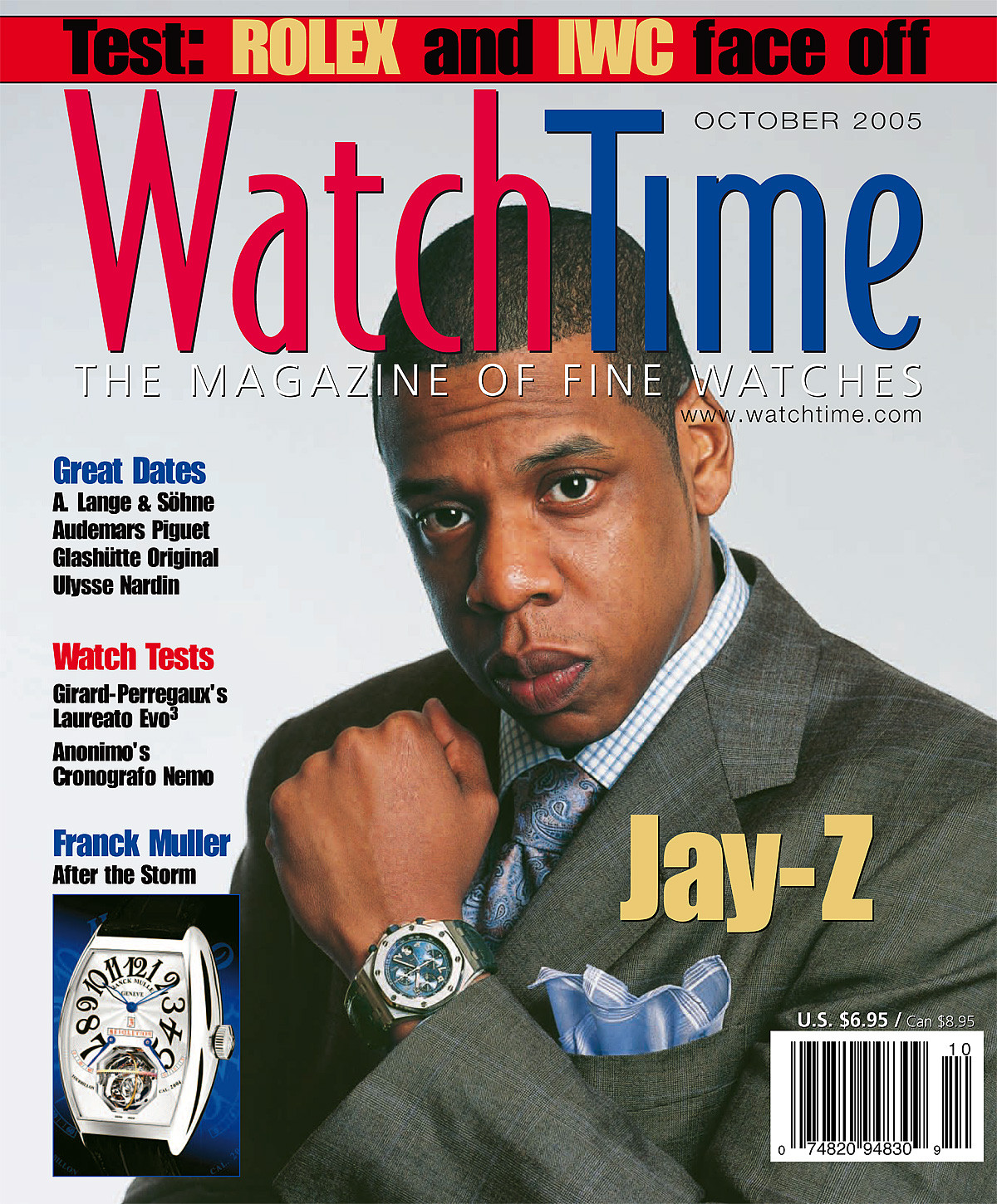 Jay-Z on the cover of WatchTime Magazine