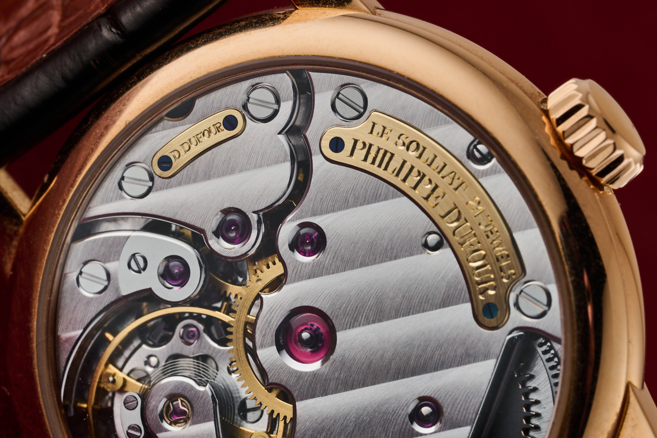 D. Dufourという刻印が入った、ダニエラ・デュフォー　シンプリシティのムーブメント